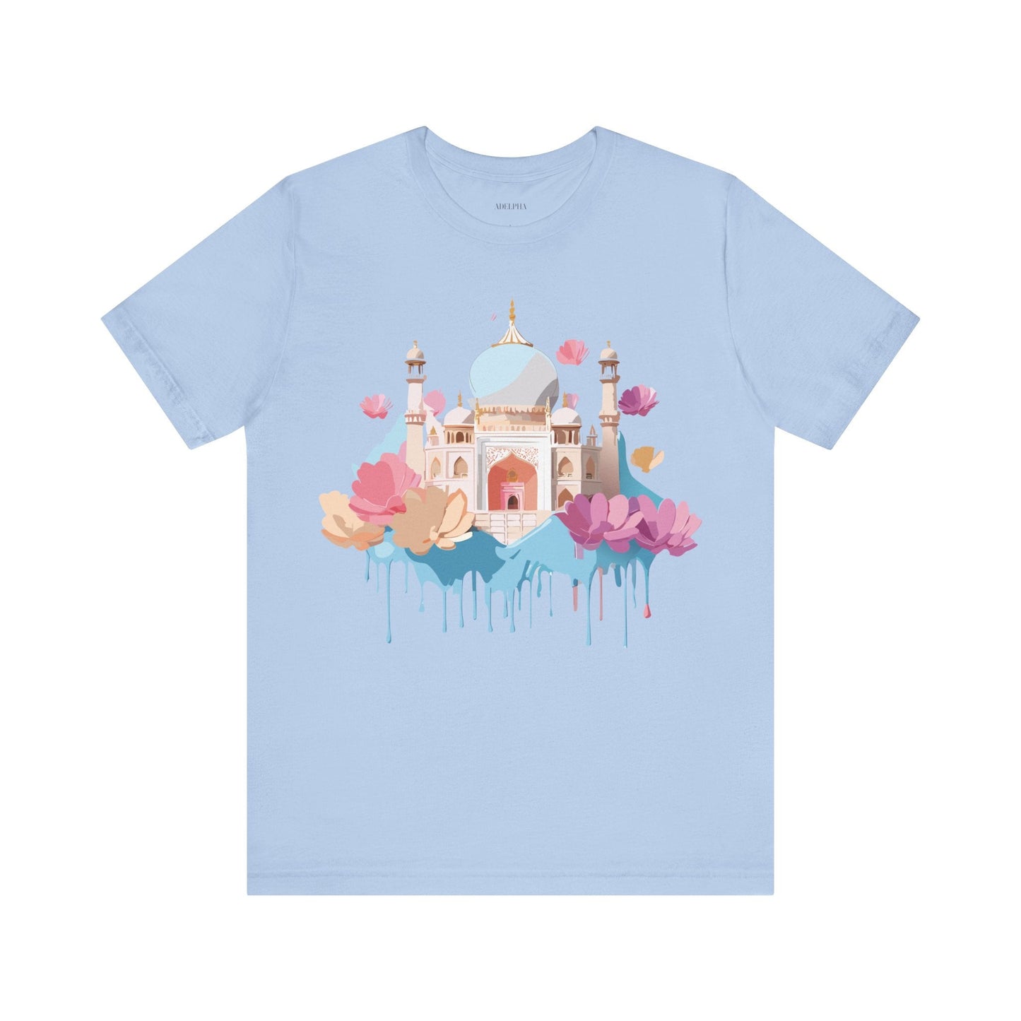 Tourist Shirt Taj Mahal Graphic Tee Unisex Short Sleeve Art From Adelpha Vintage Inspired