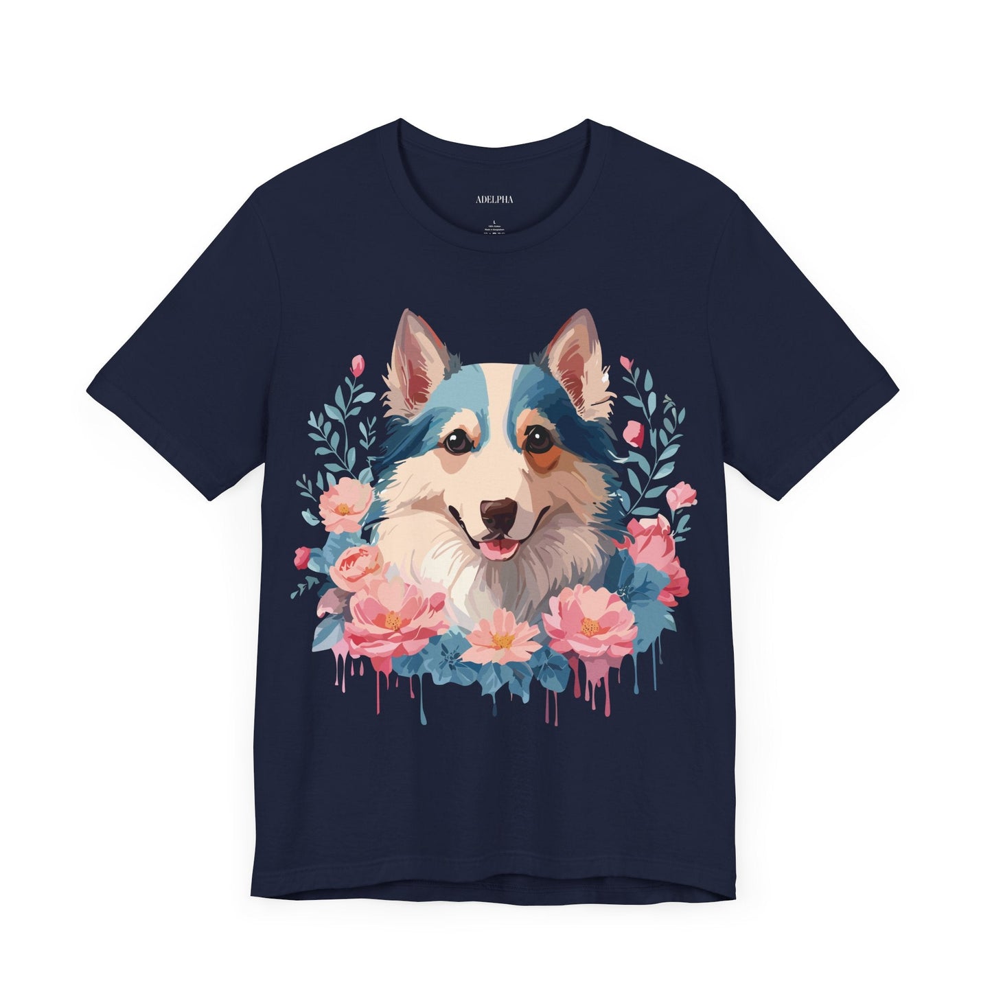 Unisex Graphic Dog Shirt Vintage Inspired Tee Art Design By Adelpha Premium Short Sleeve