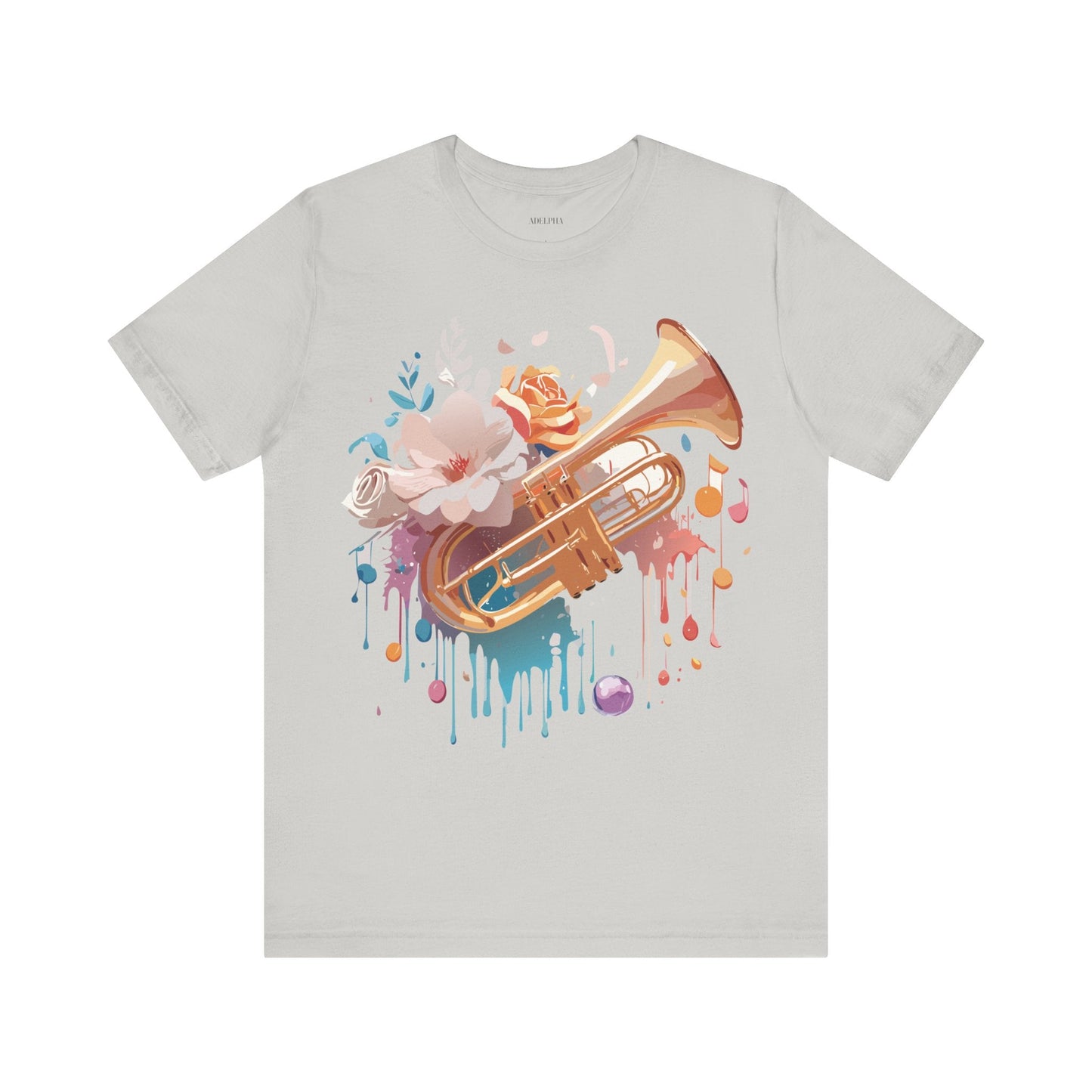 Music Graphic Unisex 100 Cotton Vintage Art with Musical Elements Tee 138