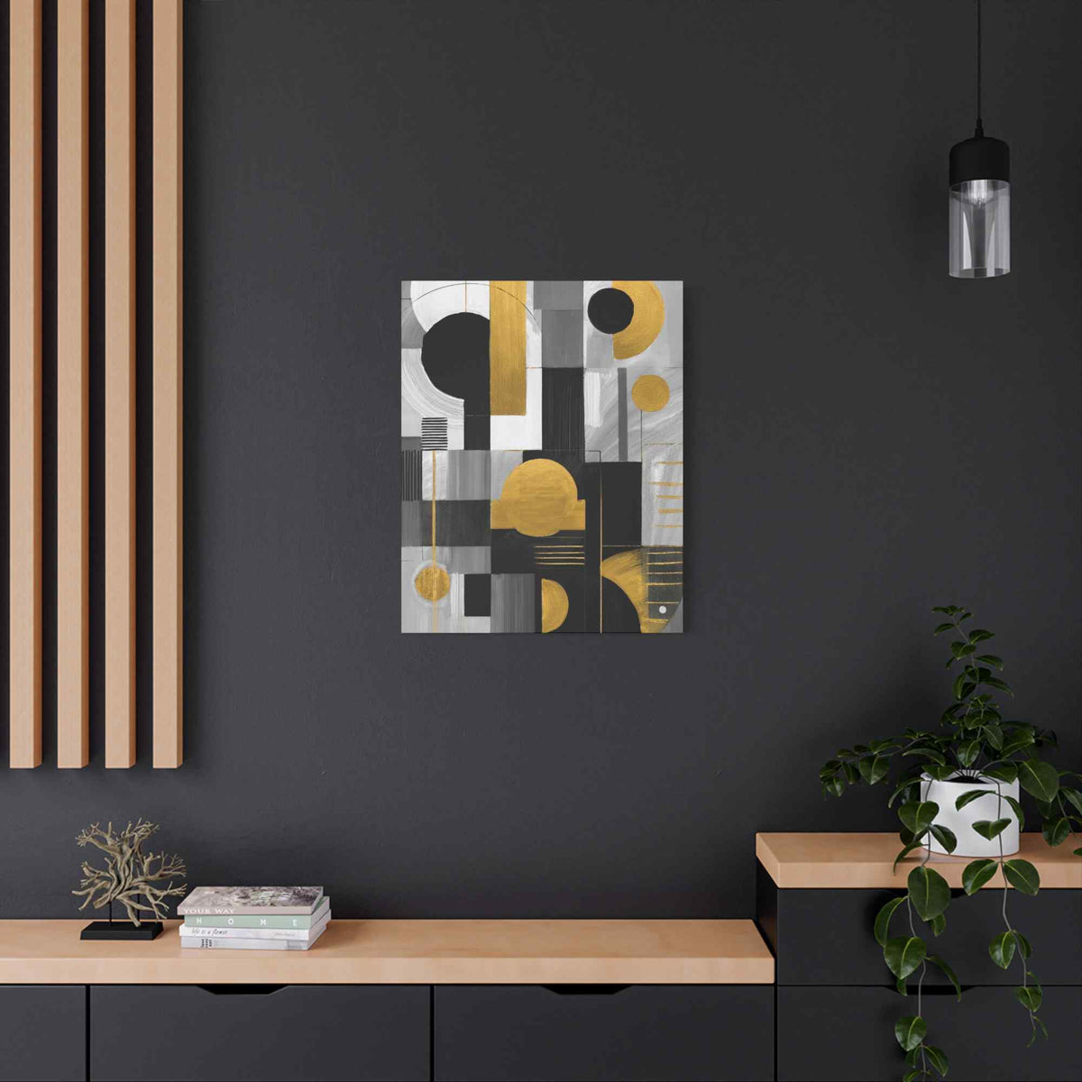 Black Abstract Painting Print Canvas 20x24,20x30,24x30, 24x32,24x36,30x40, 32x48,36x48,40x60 Pine-Wood Inner Frame ABS-19