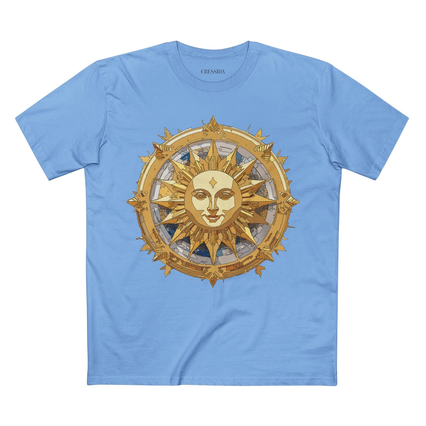 Gold Sun Graphic Unisex 100 Cotton T-Shirt with Golden Art Design 20