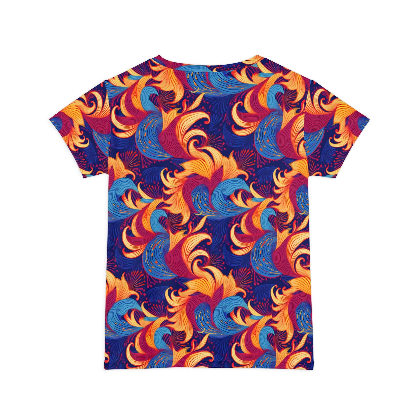 Women Poly Span T-Shirt with Floral Print