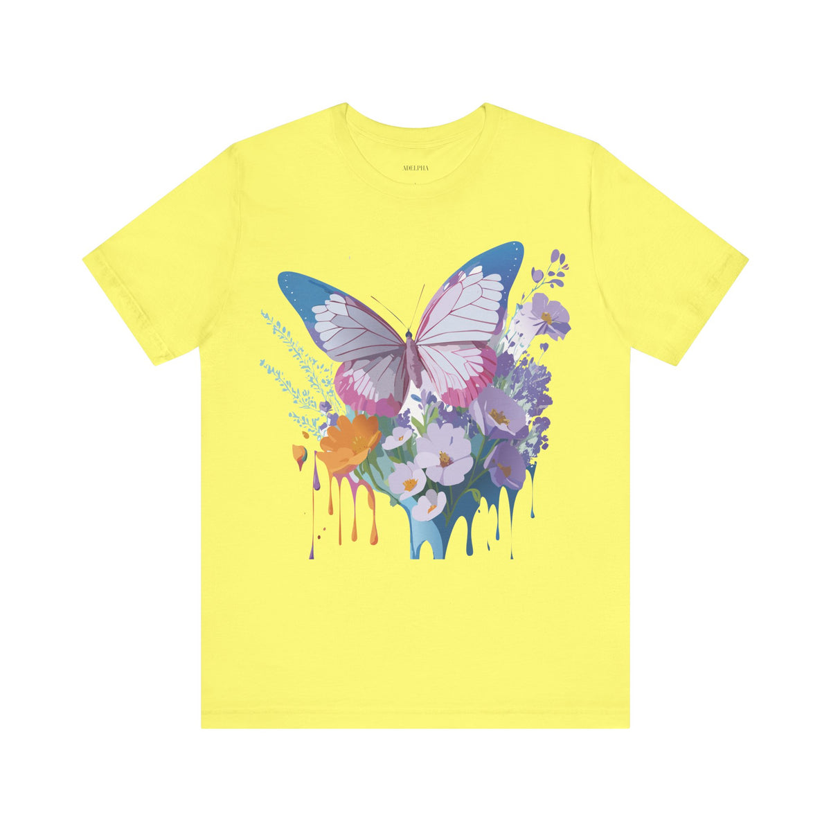 Butterfly Graphic Unisex Cotton Bella+Canvas Tee with Art Design n102