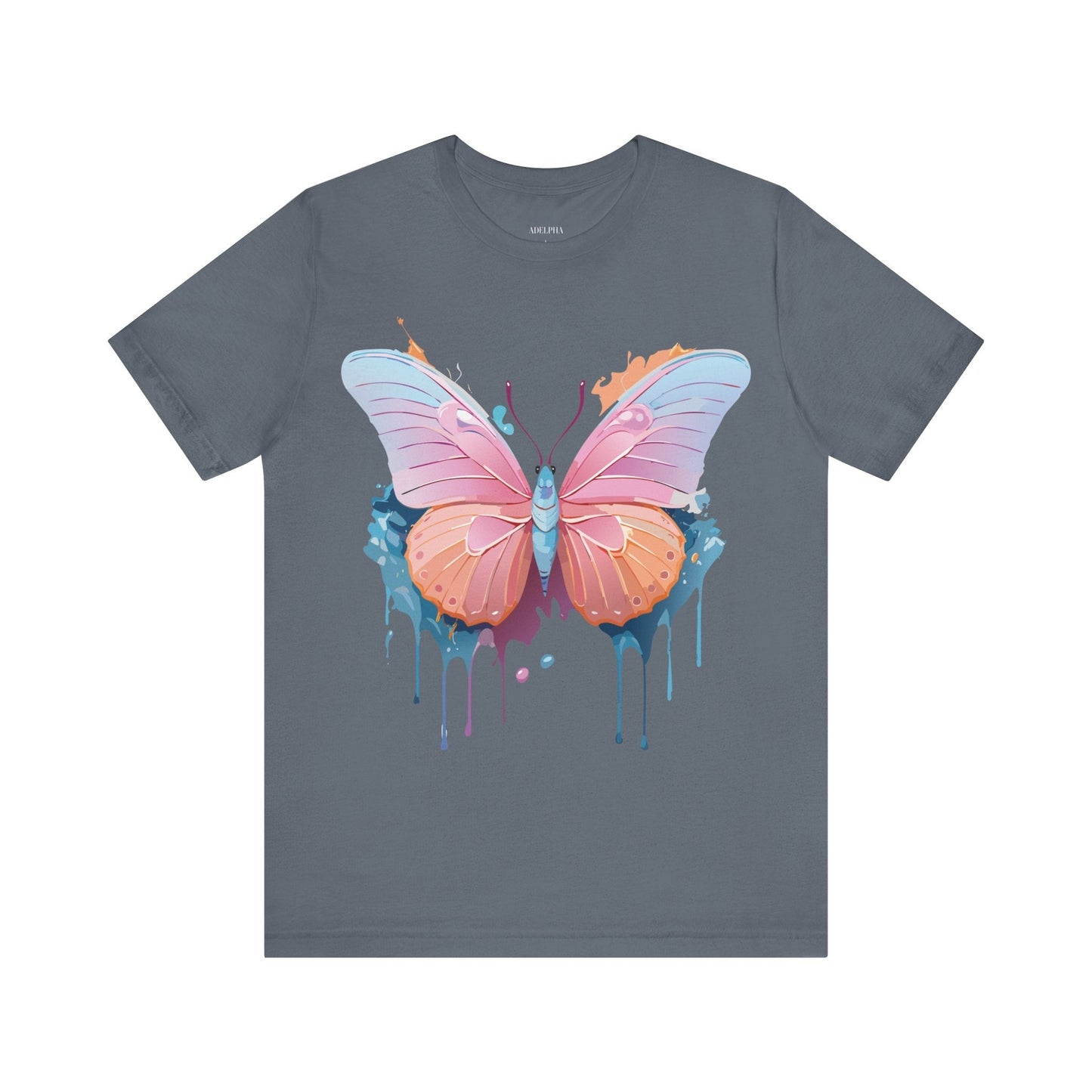 Butterfly Graphic Unisex 100 Cotton Lightweight Vintage Design Jersey Tee 88