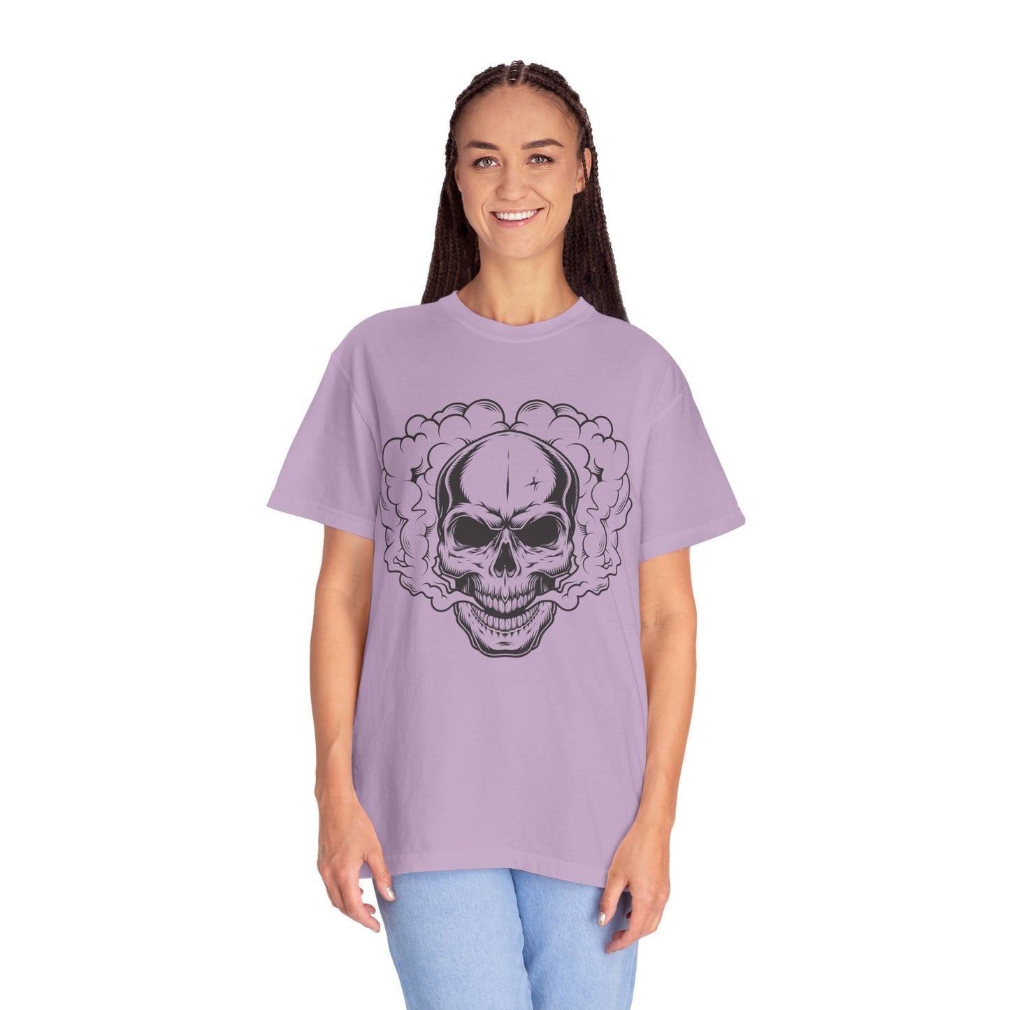 Unisex-T-Shirt aus Baumwolle mit Totenkopf 