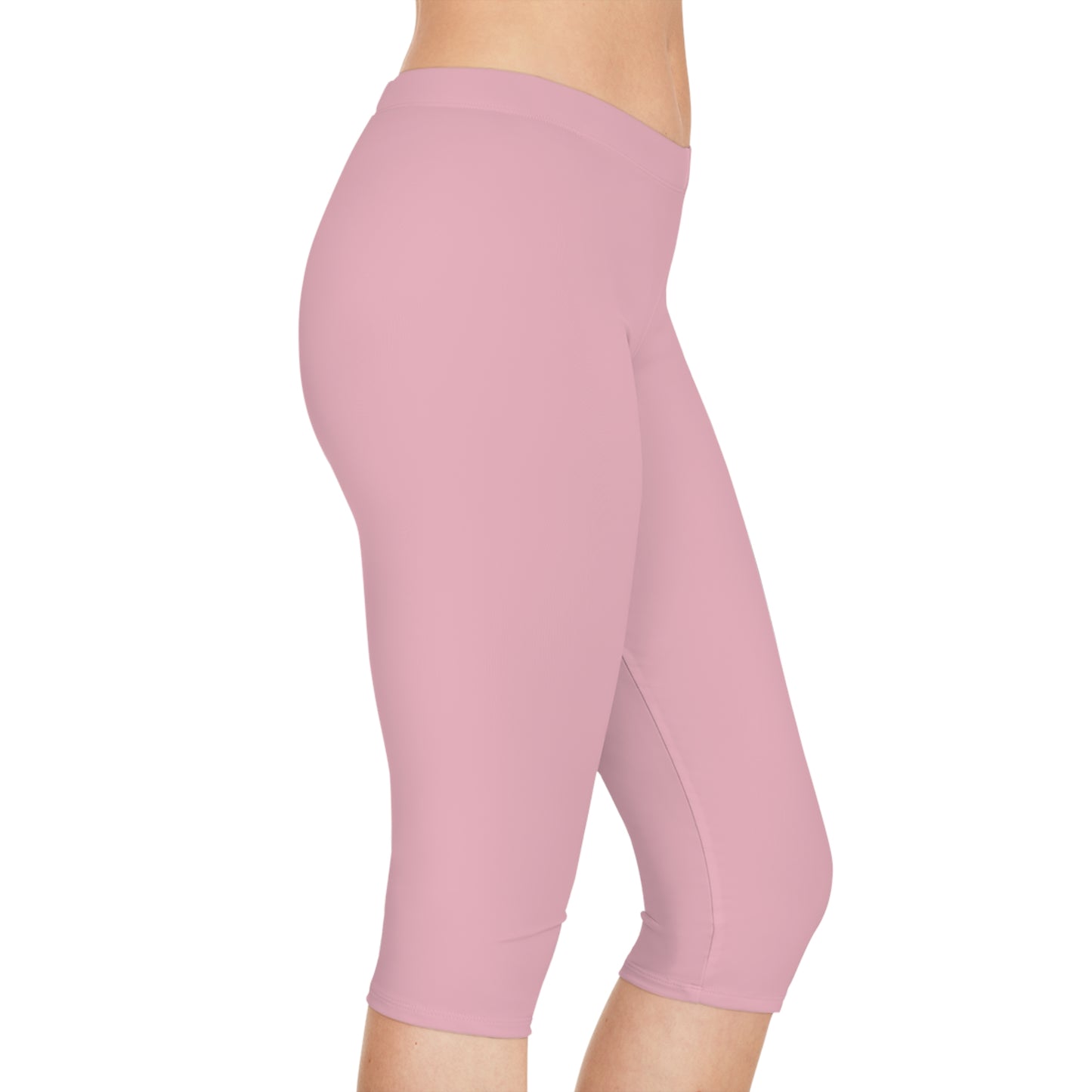 Pink Color Capri Leggings, Pink Capri Leggings 13