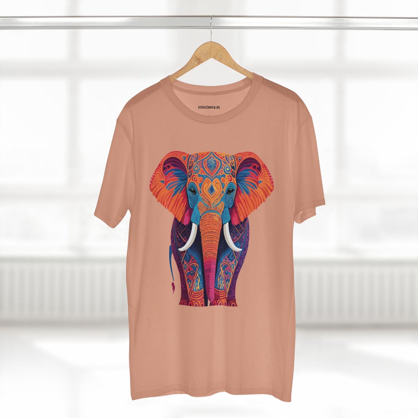 Unisex Elephant Shirt Premium Cotton Tee With Original Art Design By Retro2Nova Soft Breathable Everyday Comfort
