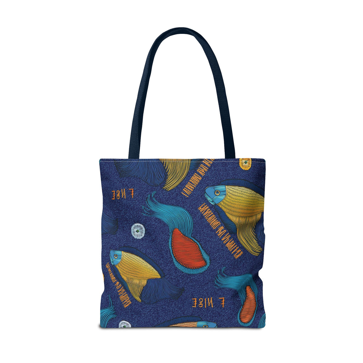 Denim Fabric Imitation Print Unisex Canvas Bag Poly Spun 3 Sizes Tote Bag 193