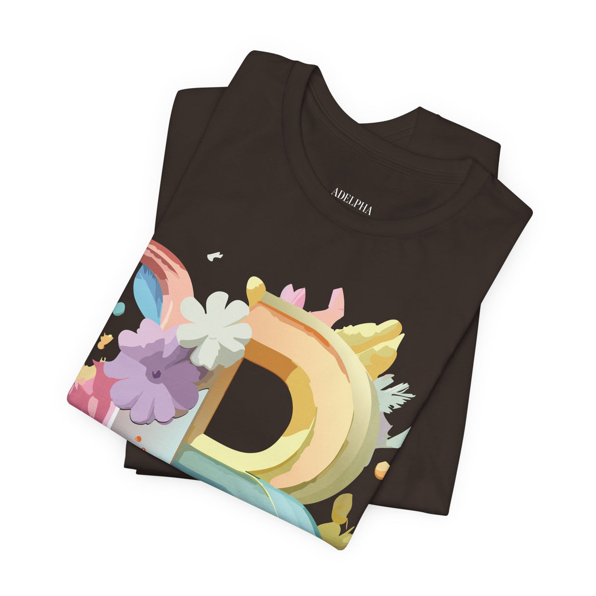 Letter B Graphic Unisex Cotton Bella+Canvas Tee with Art Letter Design
