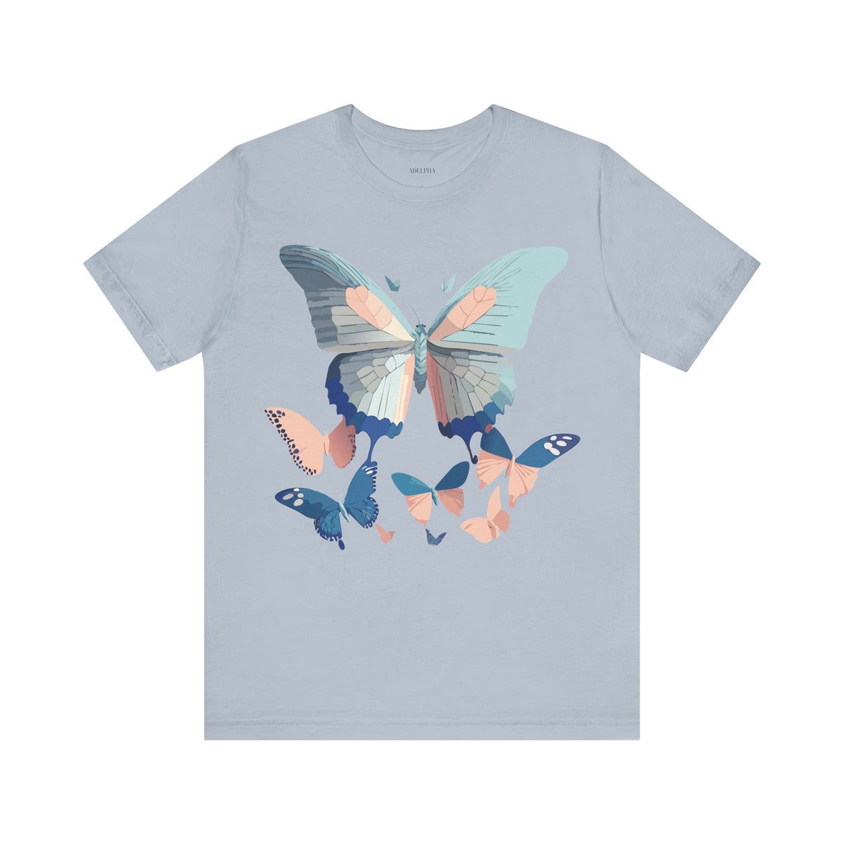 Butterfly Graphic Unisex Cotton Bella+Canvas Tee with Art Design n22