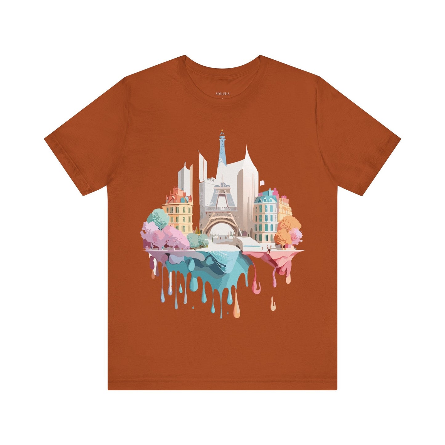 Paris Tourist Graphic Tee Unisex Jersey Short Sleeve Shirt by Adelpha Art Design Vintage Inspired