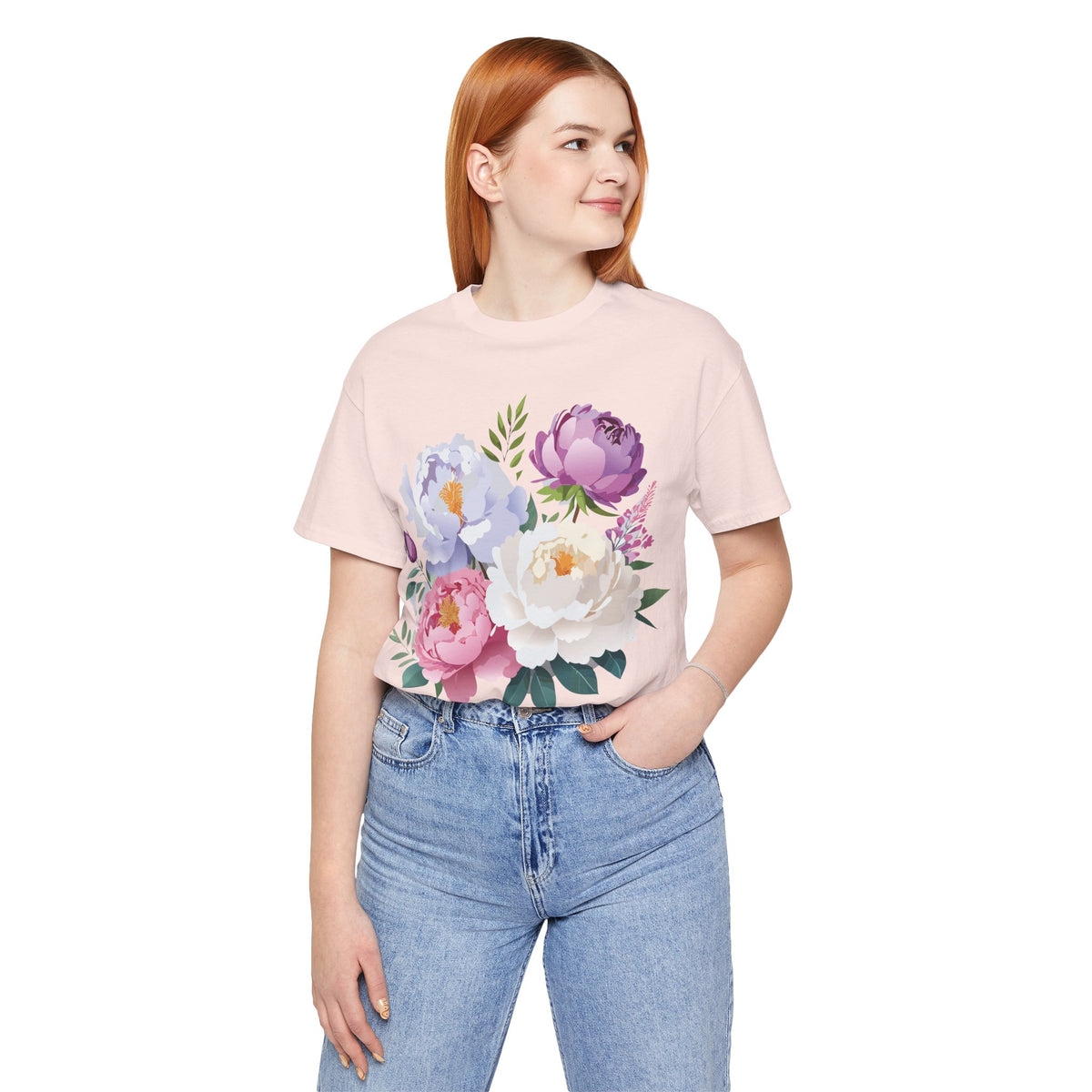 Floral Graphic Tee Shirt - Bella+Canvas Unisex 100 Cotton 30