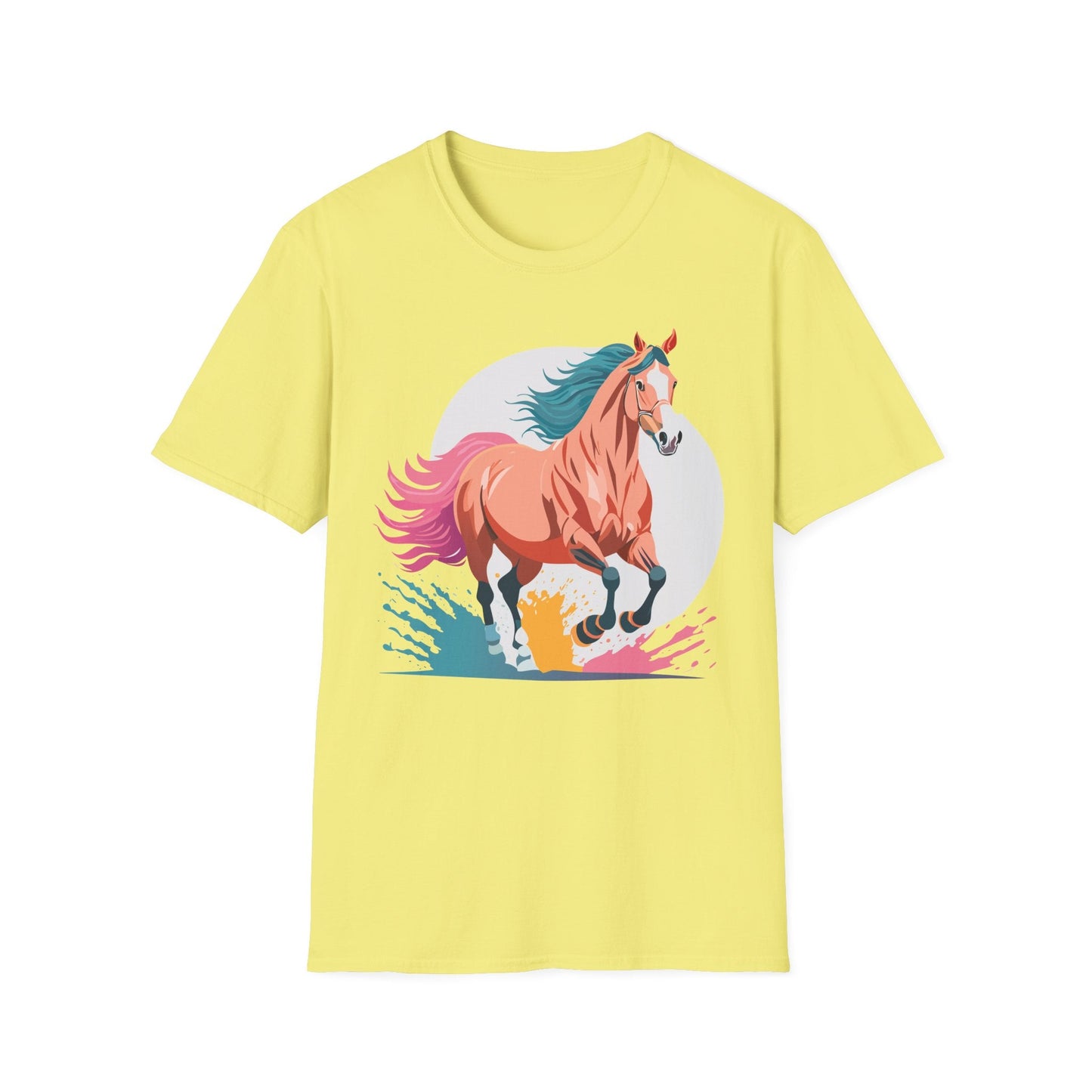 Unisex Horse Shirt Tee Gildan Softstyle 64000 Premium Ringspun Cotton