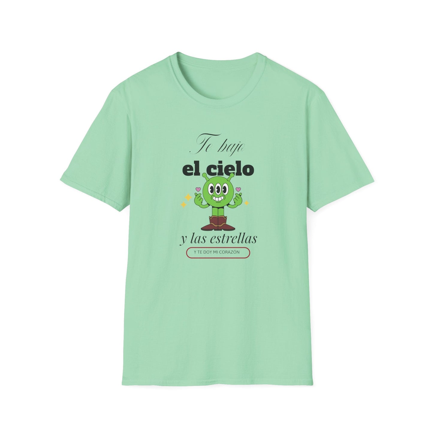 TShirt  Spanish Te llevo el cielo y las estrellas Cute Cactus Graphic