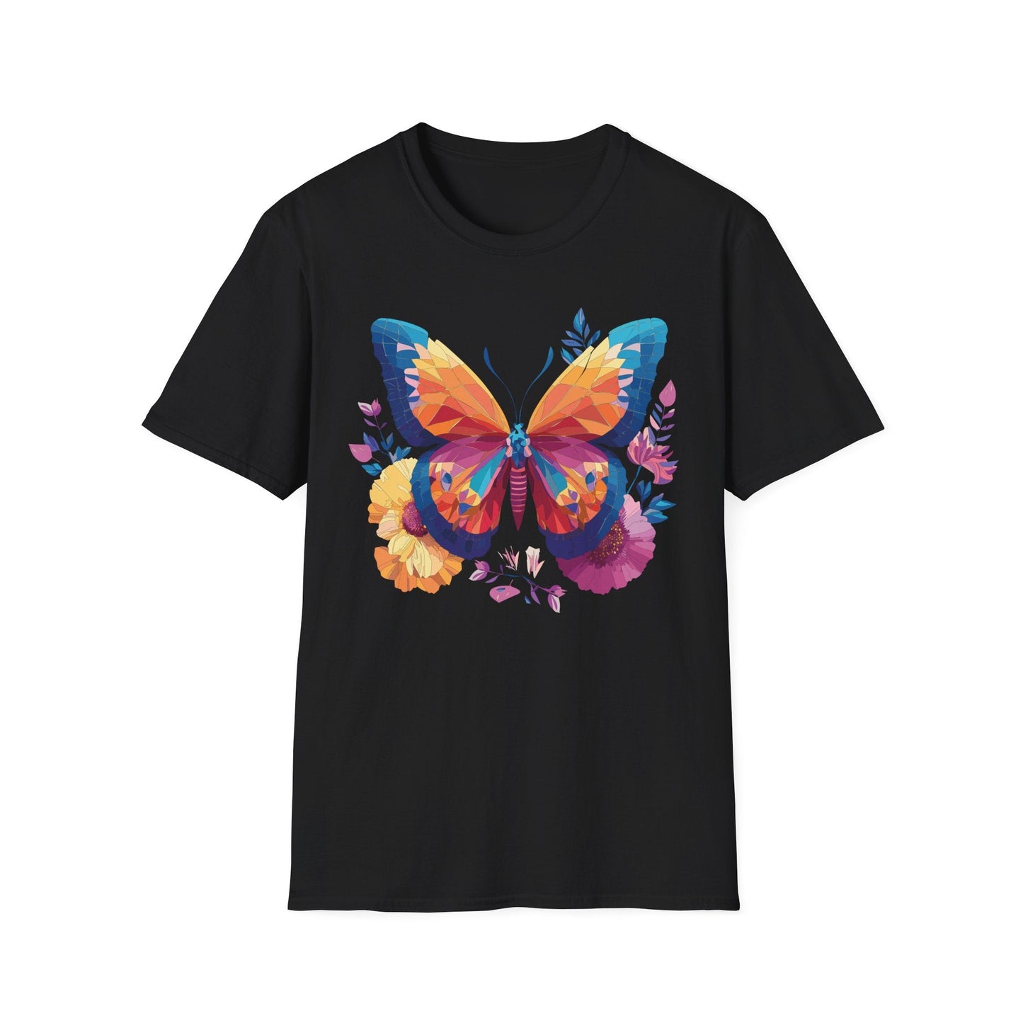 Butterfly Shirt Unisex Softstyle Short Sleeve Tee Monarch Butterfly 100 Percent Cotton
