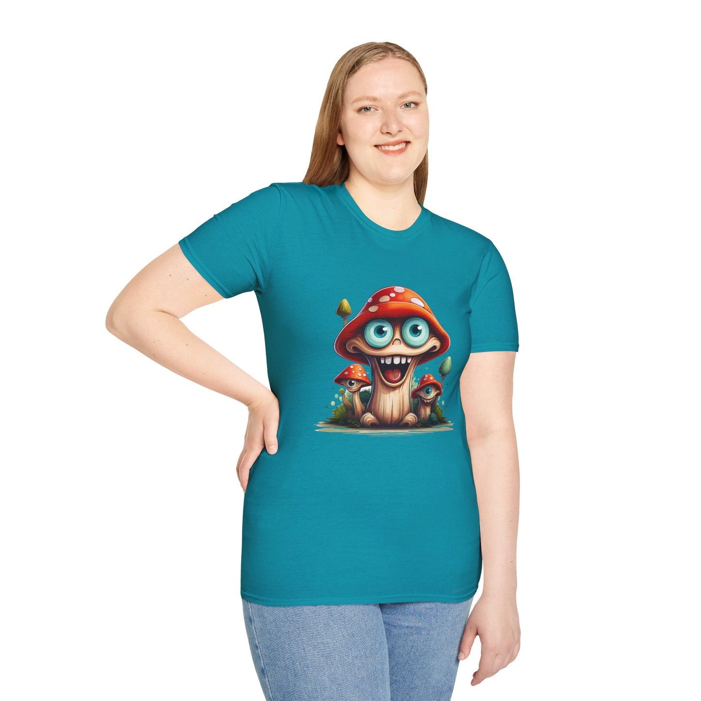 Mashroom Tee Shirt Unisex Funny Mushroom Design Softstyle Tee One Hundred Percent Ring Spun Cotton