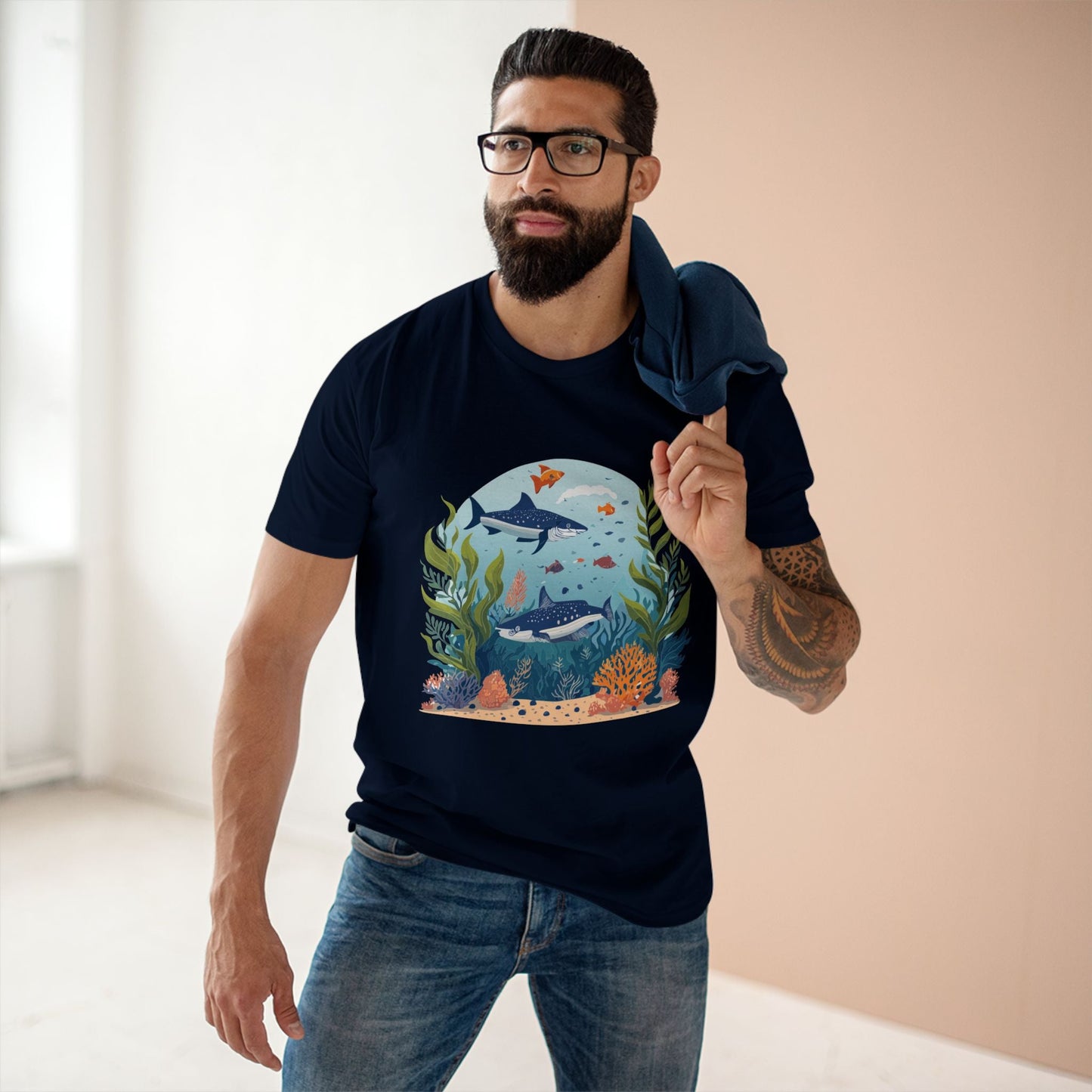 Ocean Shirt Ocean Pacific Inspired Tee OP 5 Unisex Premium Cotton Art Tee Retro2Nova Art Design