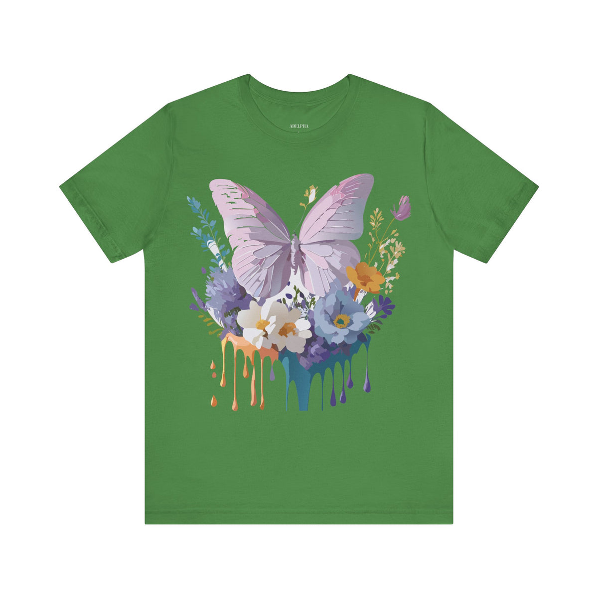 Butterfly Graphic Unisex Cotton Bella+Canvas Tee with Art Design n39