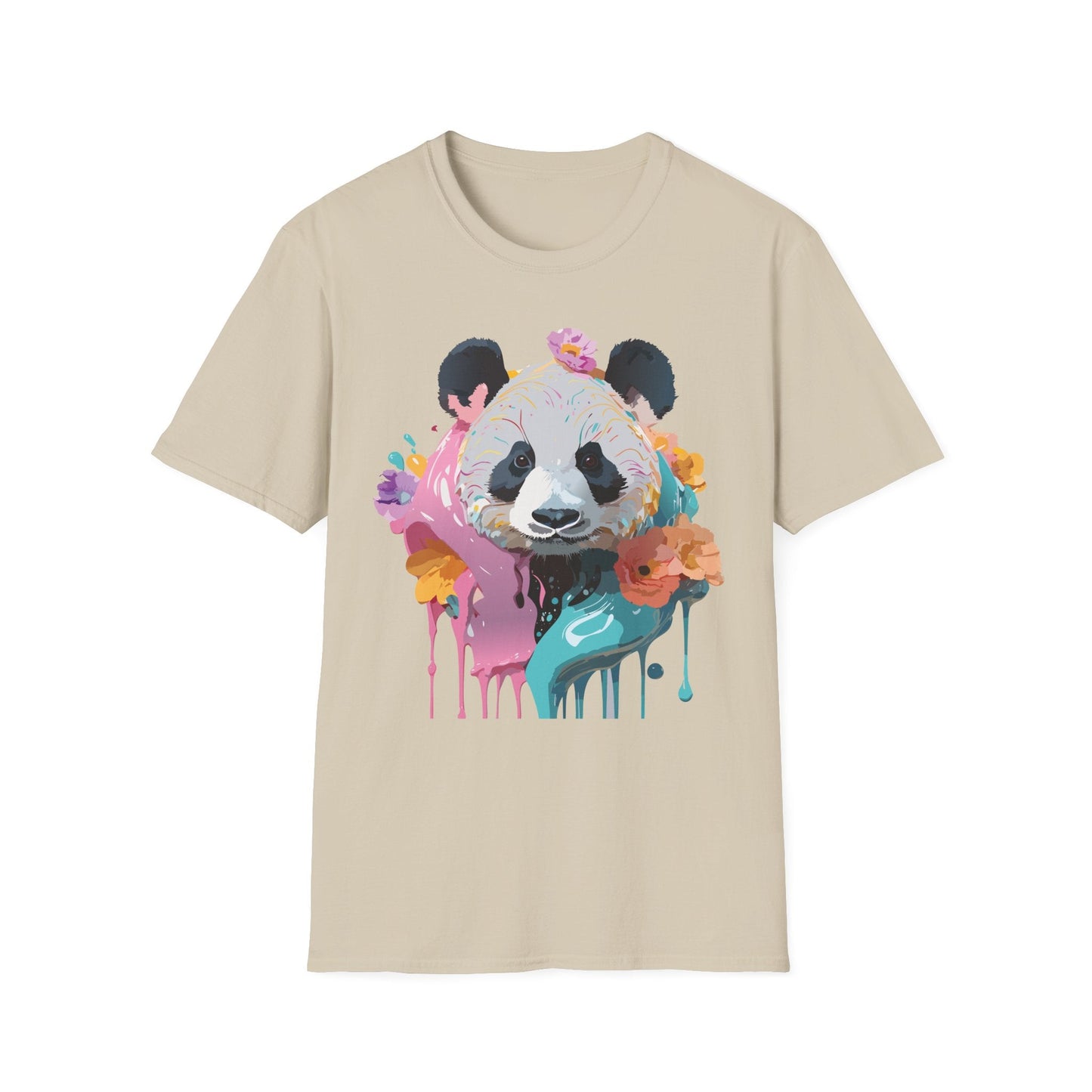 Gildan Softstyle Panda Shirt Unisex T Shirt With Panda Animal Design 100 Percent Cotton Tee