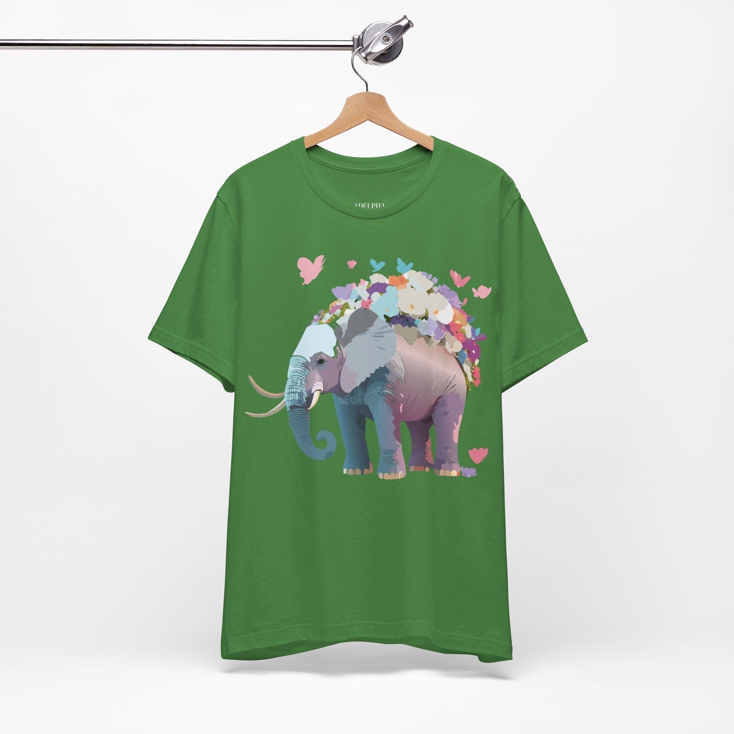 Elephant Shirt Graphic Tee Unisex Vintage Inspired Art Design By Adelpha Original Artwork