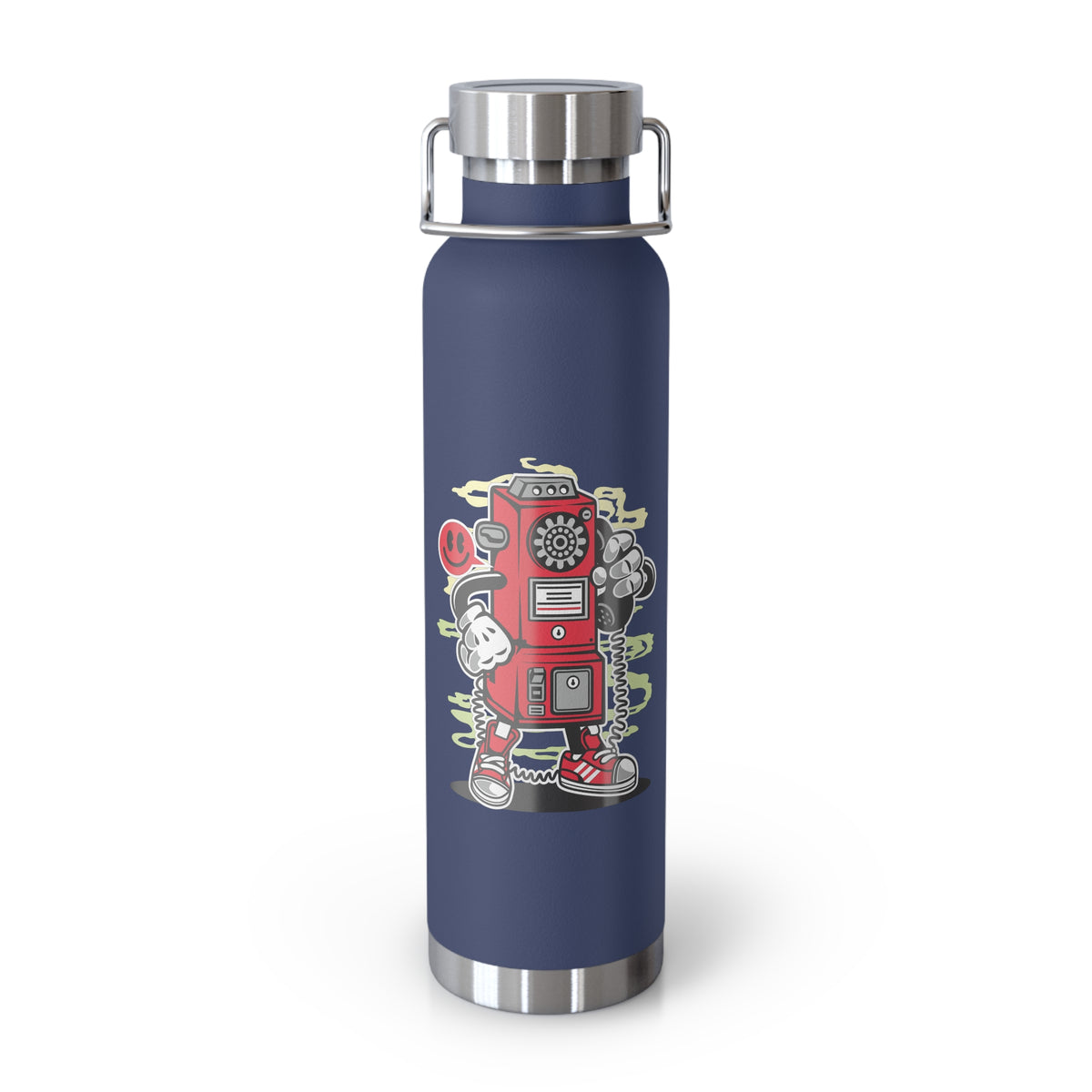 22oz Copper Insulated Water Bottle with Cartoon Design - CV92