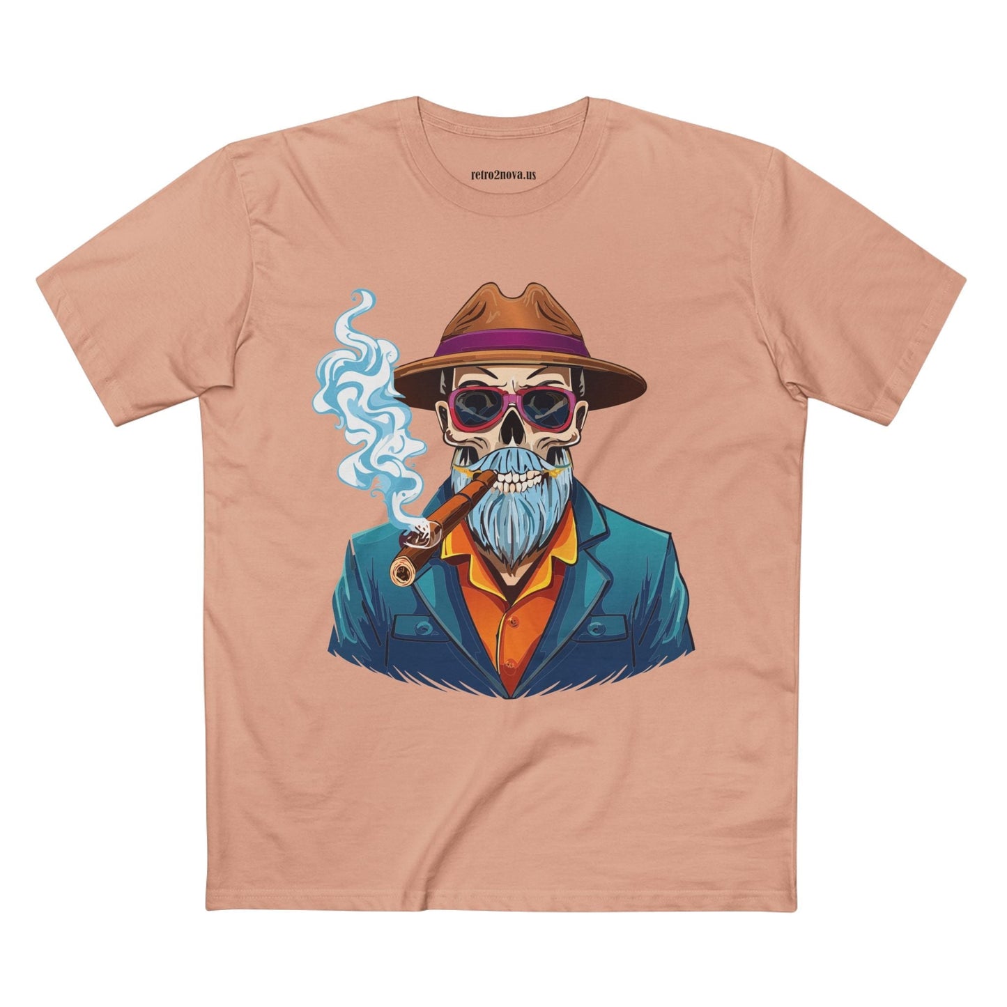 Skull Shirt Skeleton Tee Unisex Premium Cotton Art Design Original By Retro2Nova Exclusive Collection