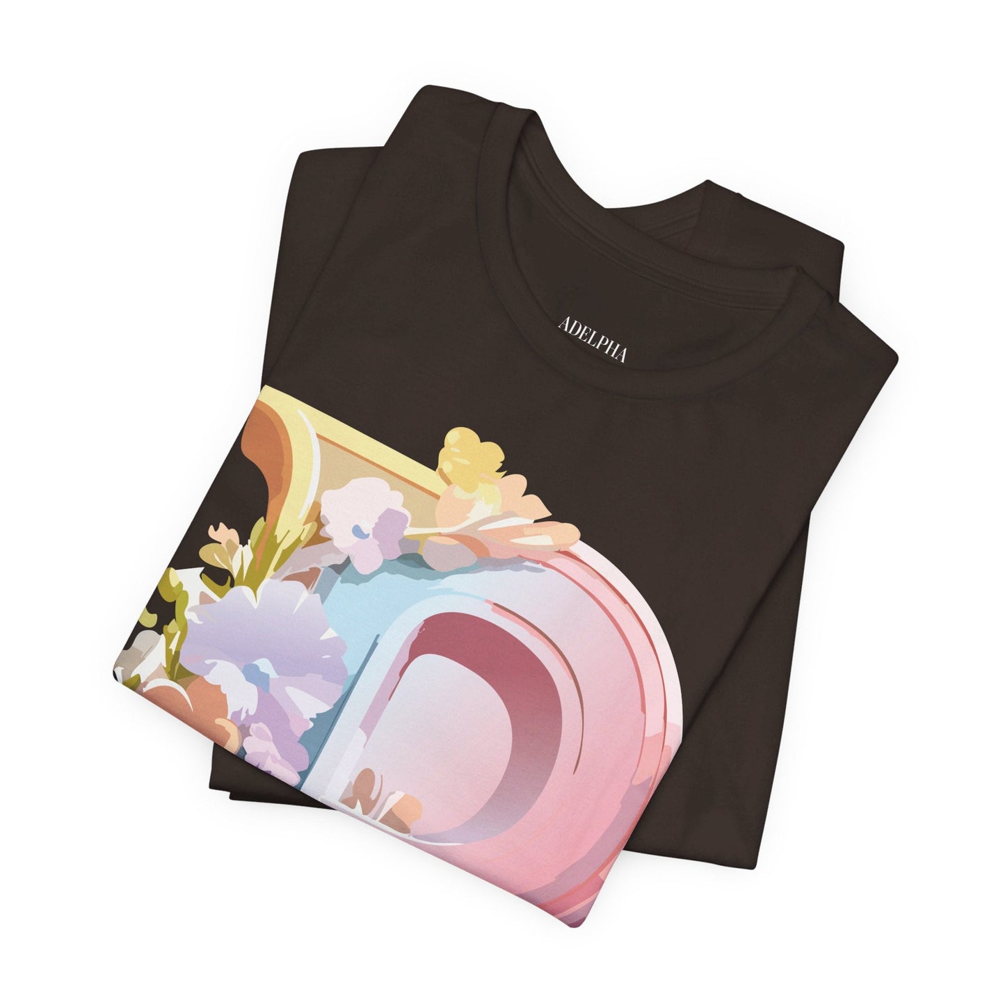 Letter P Shirt Graphic Tee Unisex Jersey Short Sleeve Adelpha Vintage Inspired Artwork