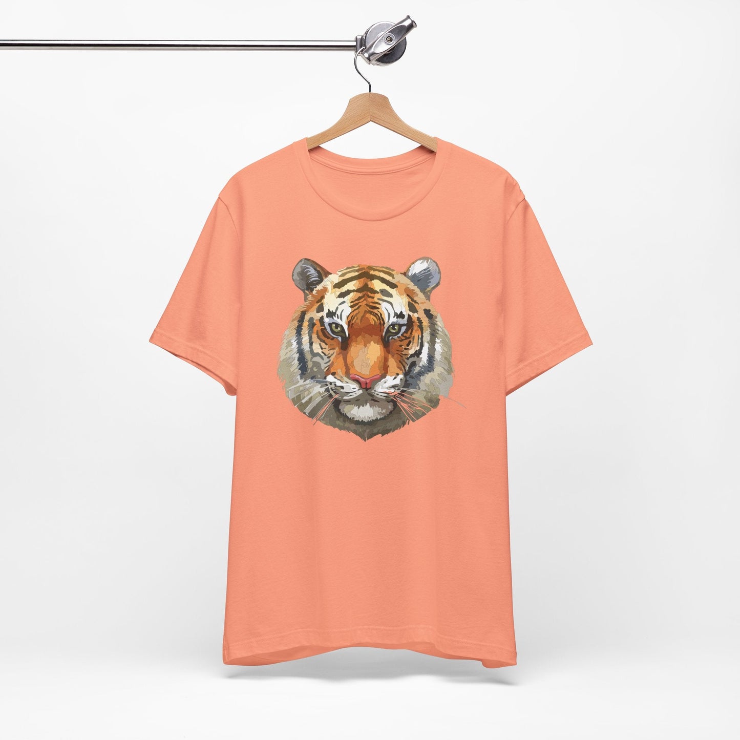 Wild Tiger Face Graphic T-Shirt Unisex Cotton Animal Design Wildlife Tee 1