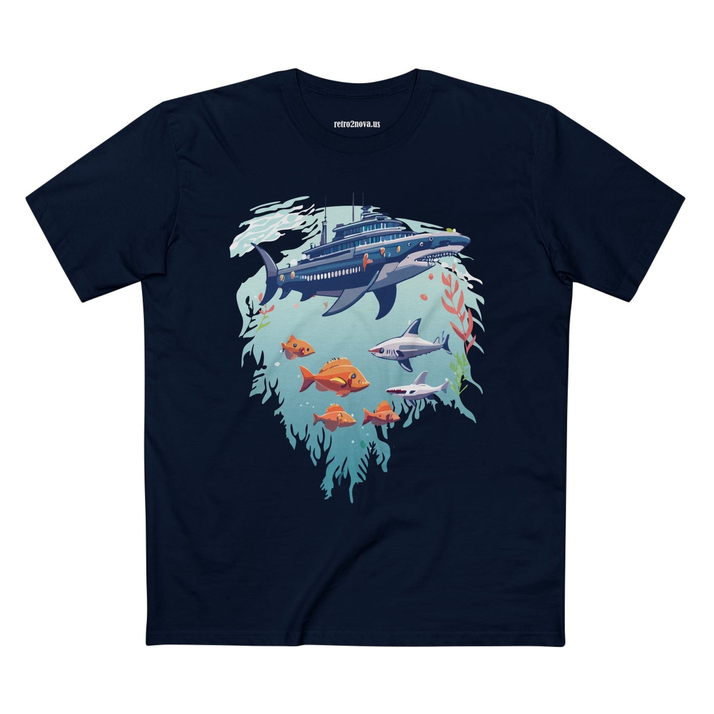 Ocean Pacific Shirt Unisex Premium Cotton Art Tee Original Art Design Retro2Nova Ocean Collection