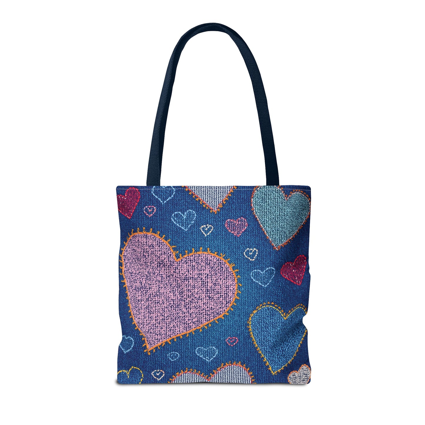 Love Day Graphic Design Denim Fabric Imitation Print Unisex Canvas Bag POLY 3 Sizes Tote Bag 201-27