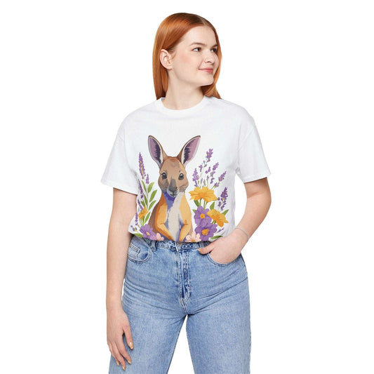Kangaroo Graphic Unisex 100 Cotton Vintage Animal Artwork Tee 1