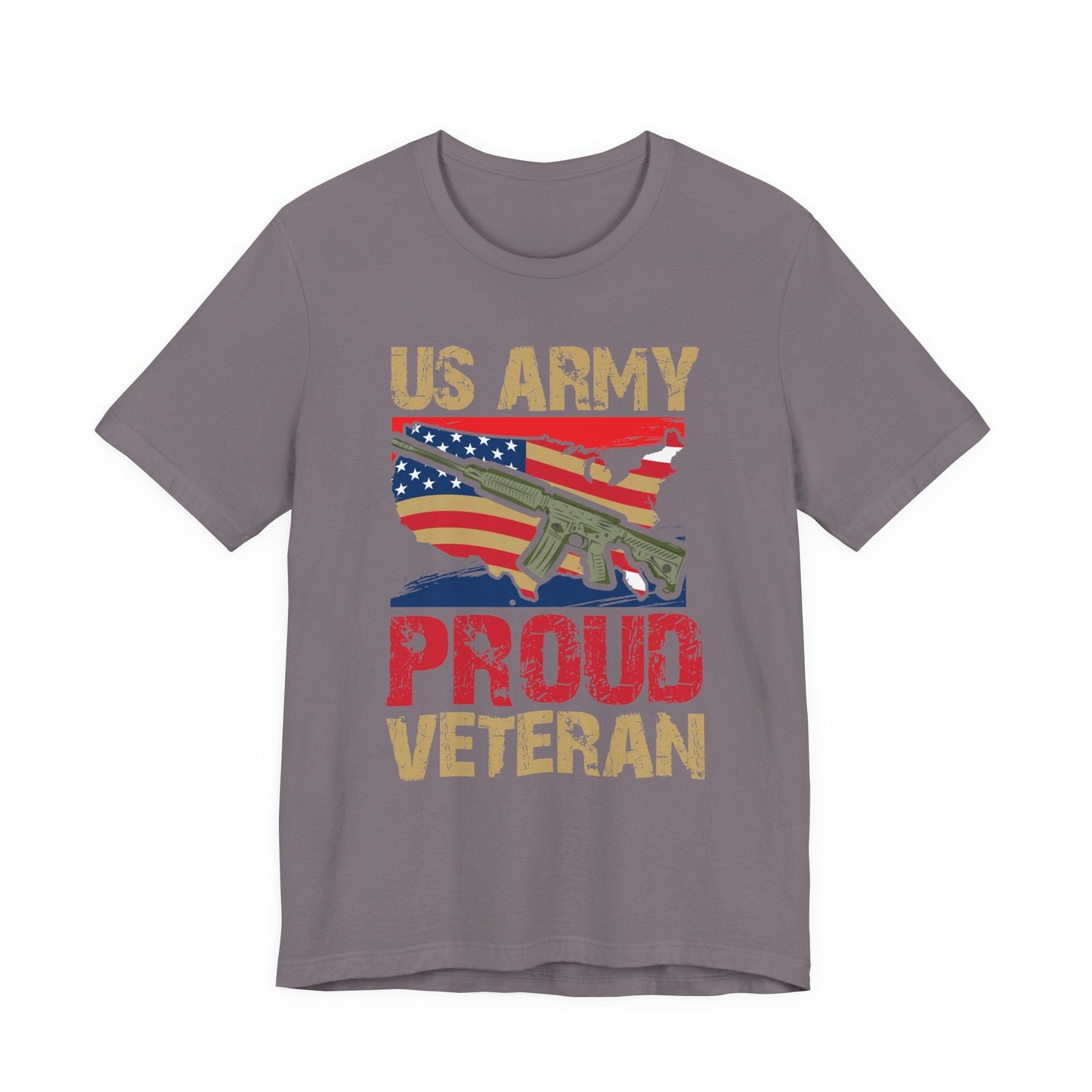 Army Veteran Patriotic Graphic Design Unisex Cotton T-Shirt v17