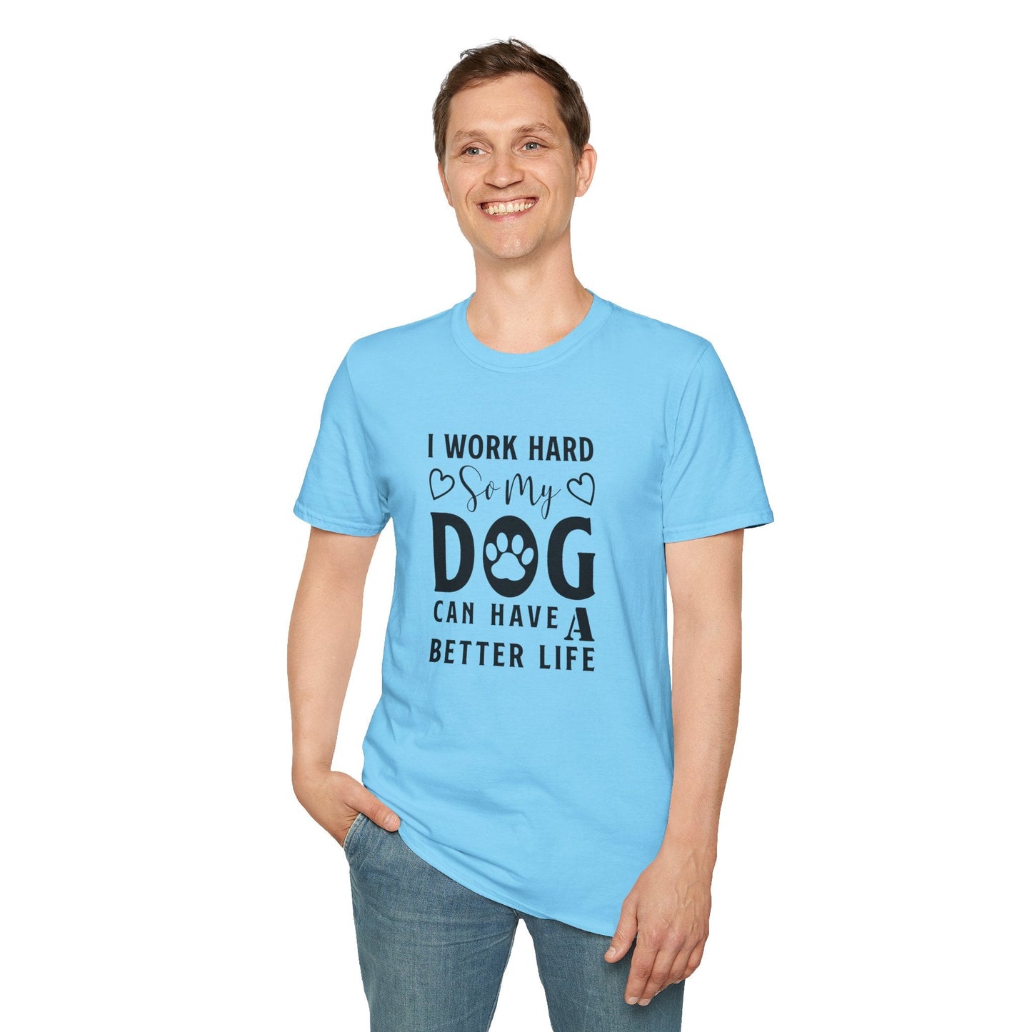 Dog Slogan T Shirts With Funny Words Unisex Tee Shirt Cute Quotes Gildan Softstyle 64000 Cotton