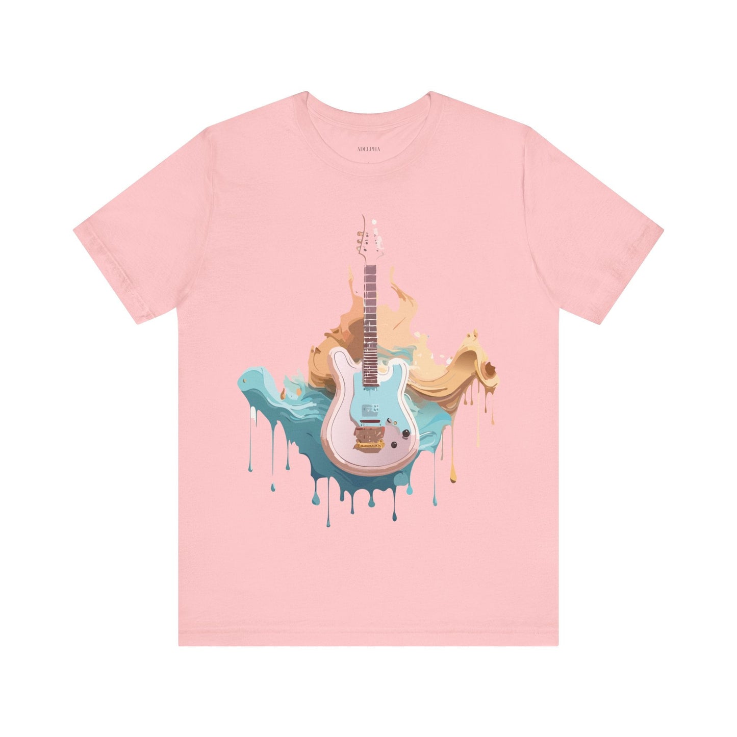 Music Graphic Unisex 100 Cotton Vintage Art with Musical Elements Tee 46