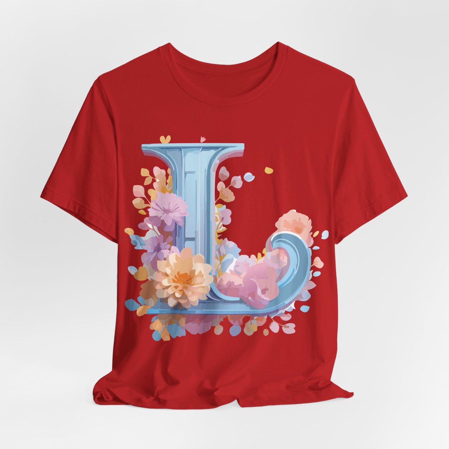 Unisex Letter L Graphic Tee Vintage Inspired Artwork Adelpha Short Sleeve Shirt Premium
