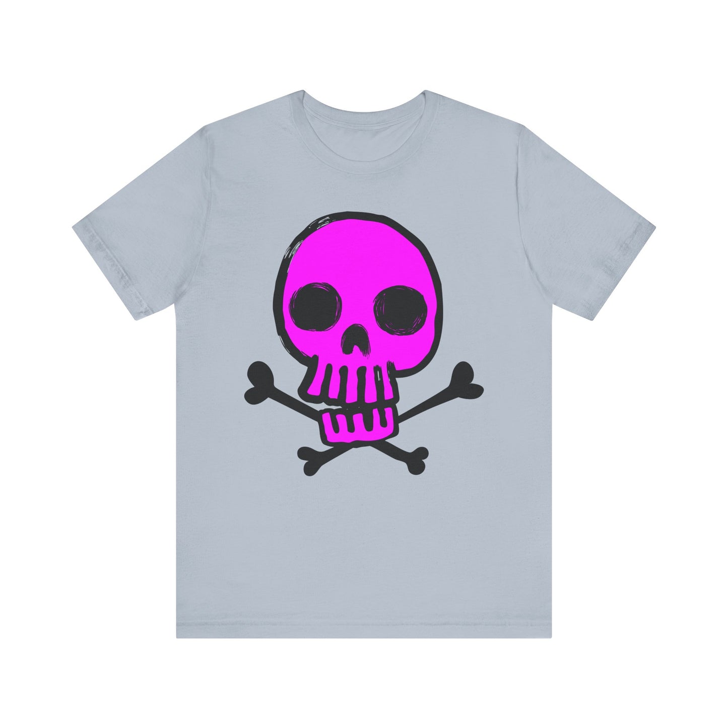 Pink Skull Graphic Design Tee, Skull Shirt, Vintage Tees, Art Design T-Shirt, Vintage Graphic Tee, Art Shirts with Skulls