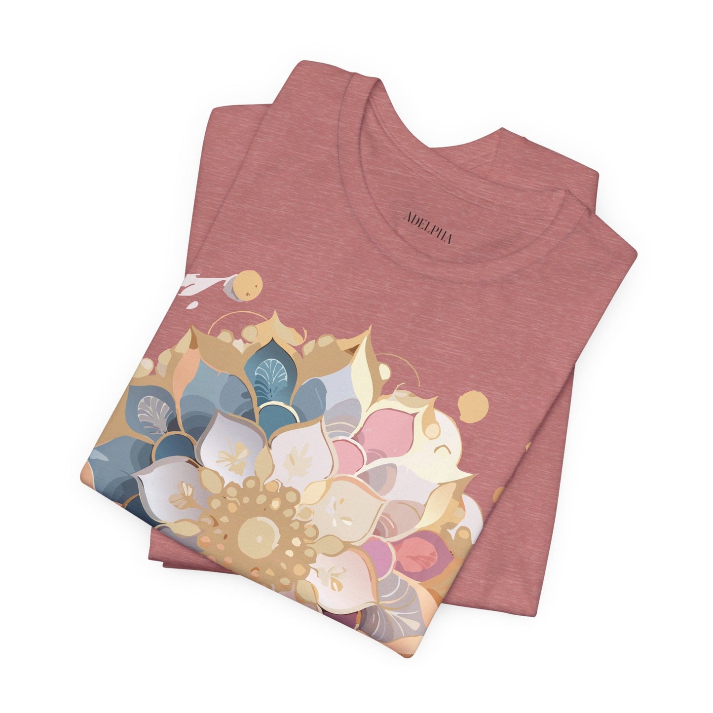 Mandala Graphic Tee For Men And Women By Adelpha Unisex Short Sleeve Art Design Shirt
