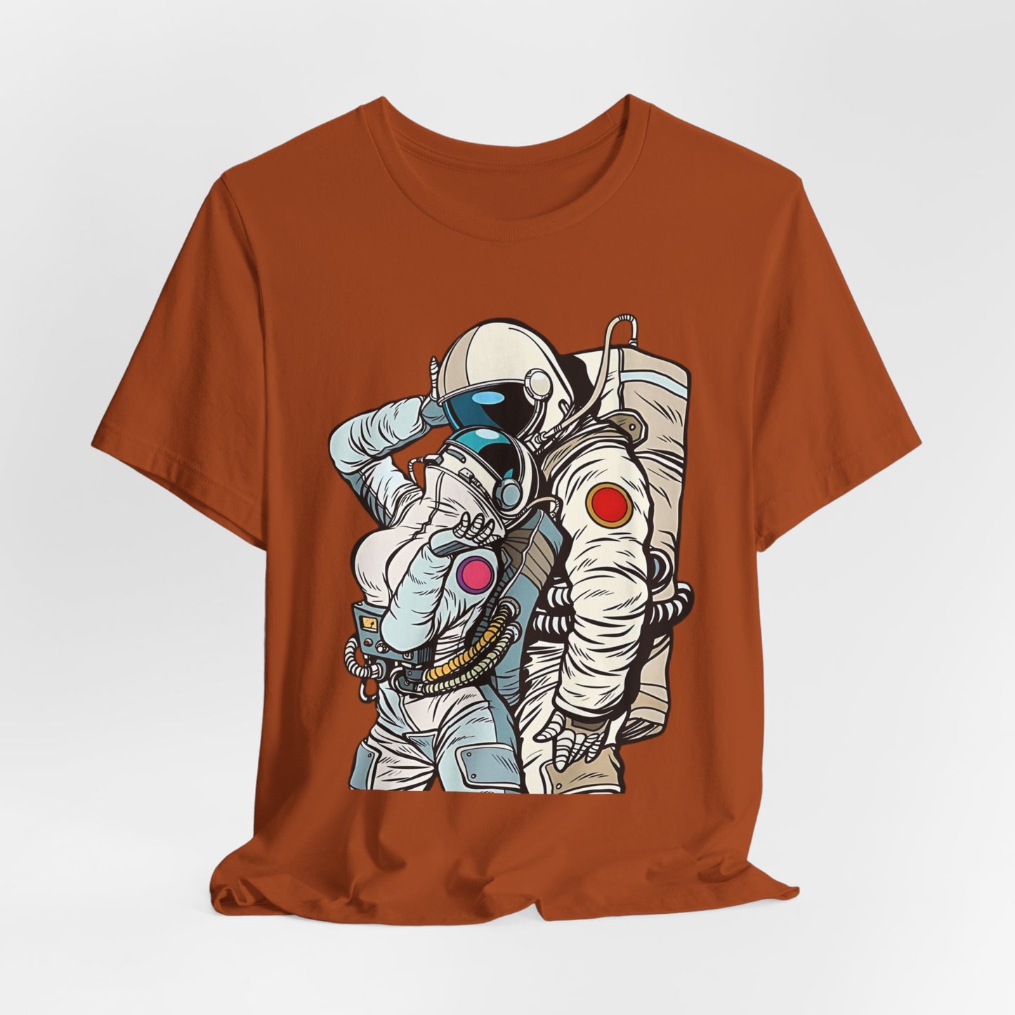 Unisex Astronaut T-shirt, Space Lovers Tee, Cosmic Top, Astronaut Graphic Tee, Cosmos Graphic T-Shirt, Love Shirt Art T-Shirt