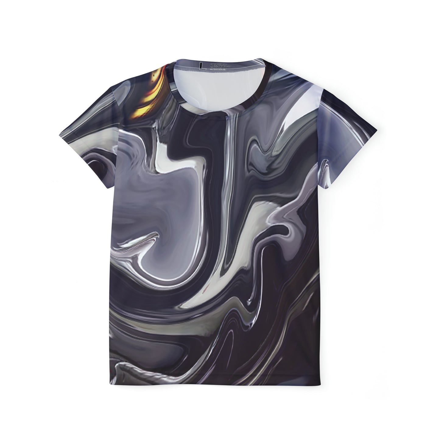 Poly Jersey Tee Shirt with abstract prints