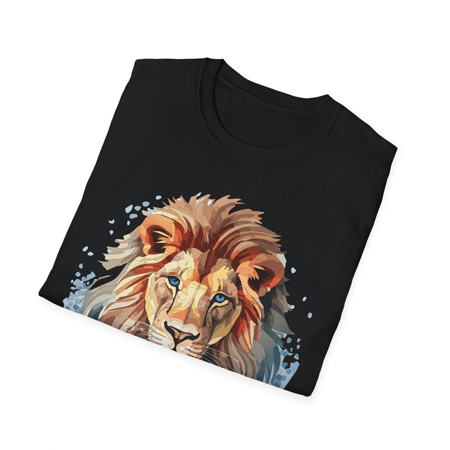 Unisex Lion Shirt Gildan Softstyle 64000 Tee 100 Percent Ring Spun Cotton