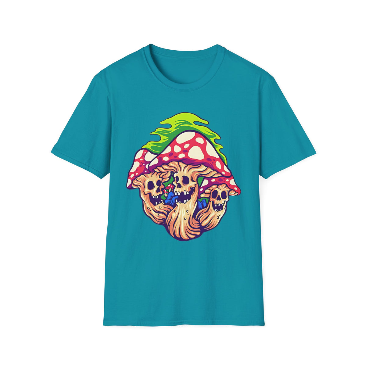 Funny Mashroom Cartoon  Graphic Tee Gildan Unisex 100 Cotton Tee Shirt c08