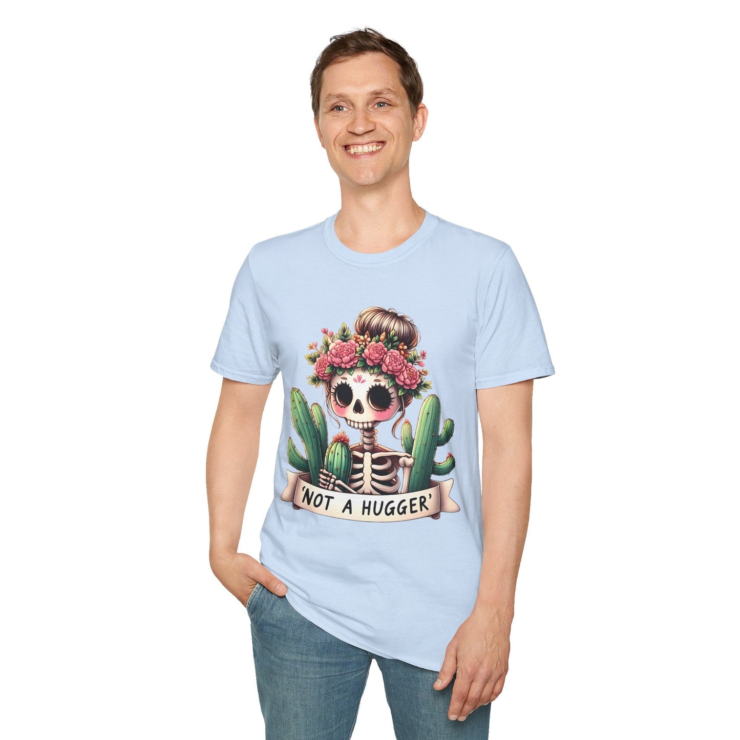 Skull Tee Shirt Unisex Skeleton Design Softstyle Cotton Tee Light Breathable Comfort Gildan 64000