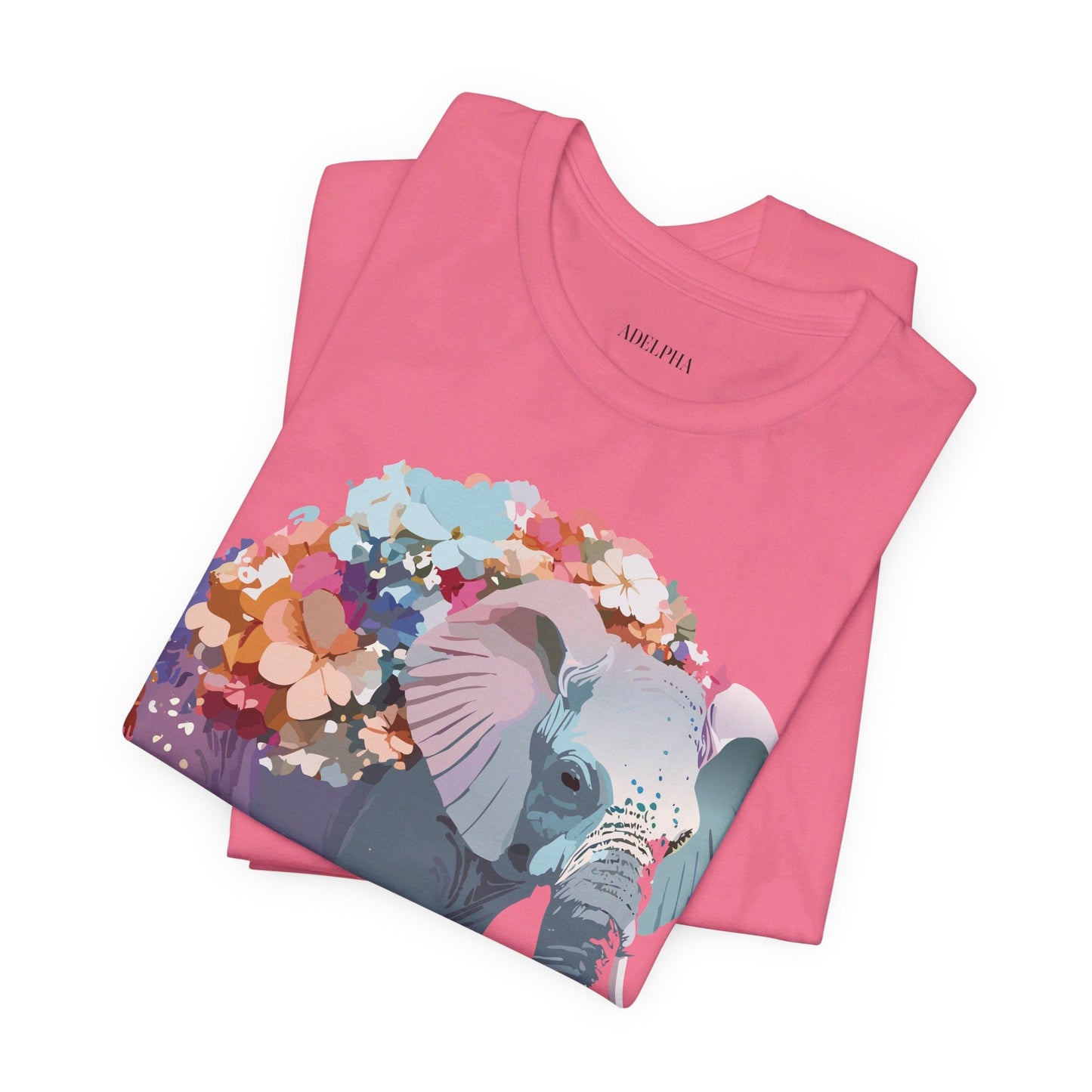 Adelpha Elephant Graphic Tee Unisex Short Sleeve Vintage Inspired Art Design Collection
