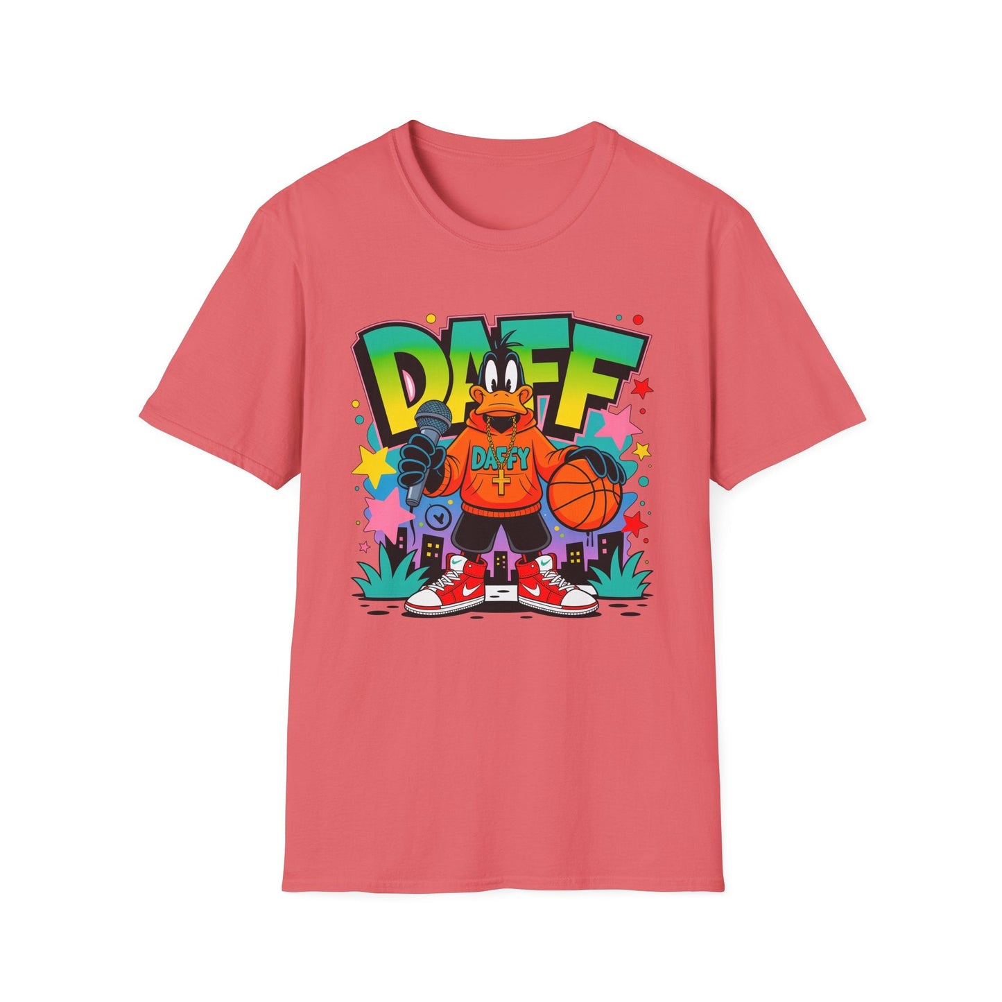 Unisex Cartoon T Shirt With Animation Design Funny Animals Tee Gildan Softstyle 64000