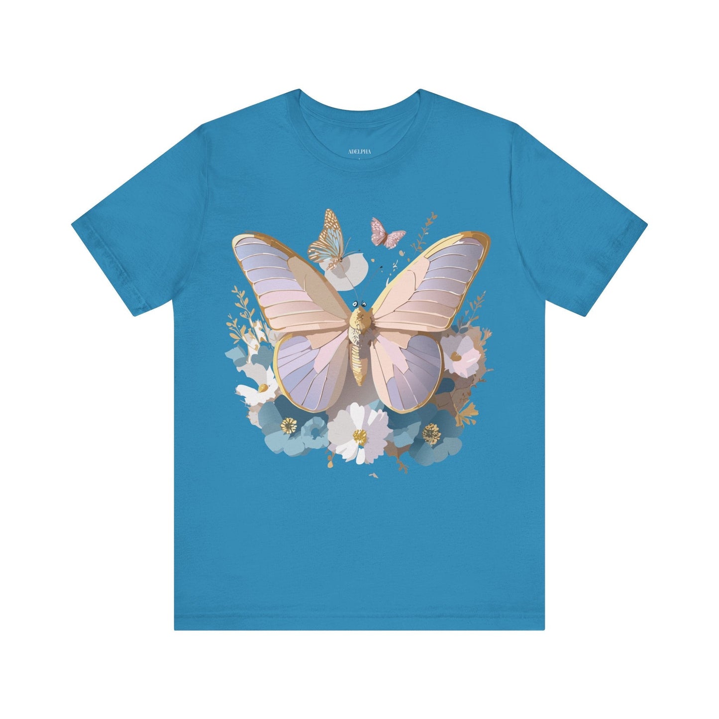 Butterfly Graphic Tee Unisex Short Sleeve Vintage Inspired Artwork Adelpha