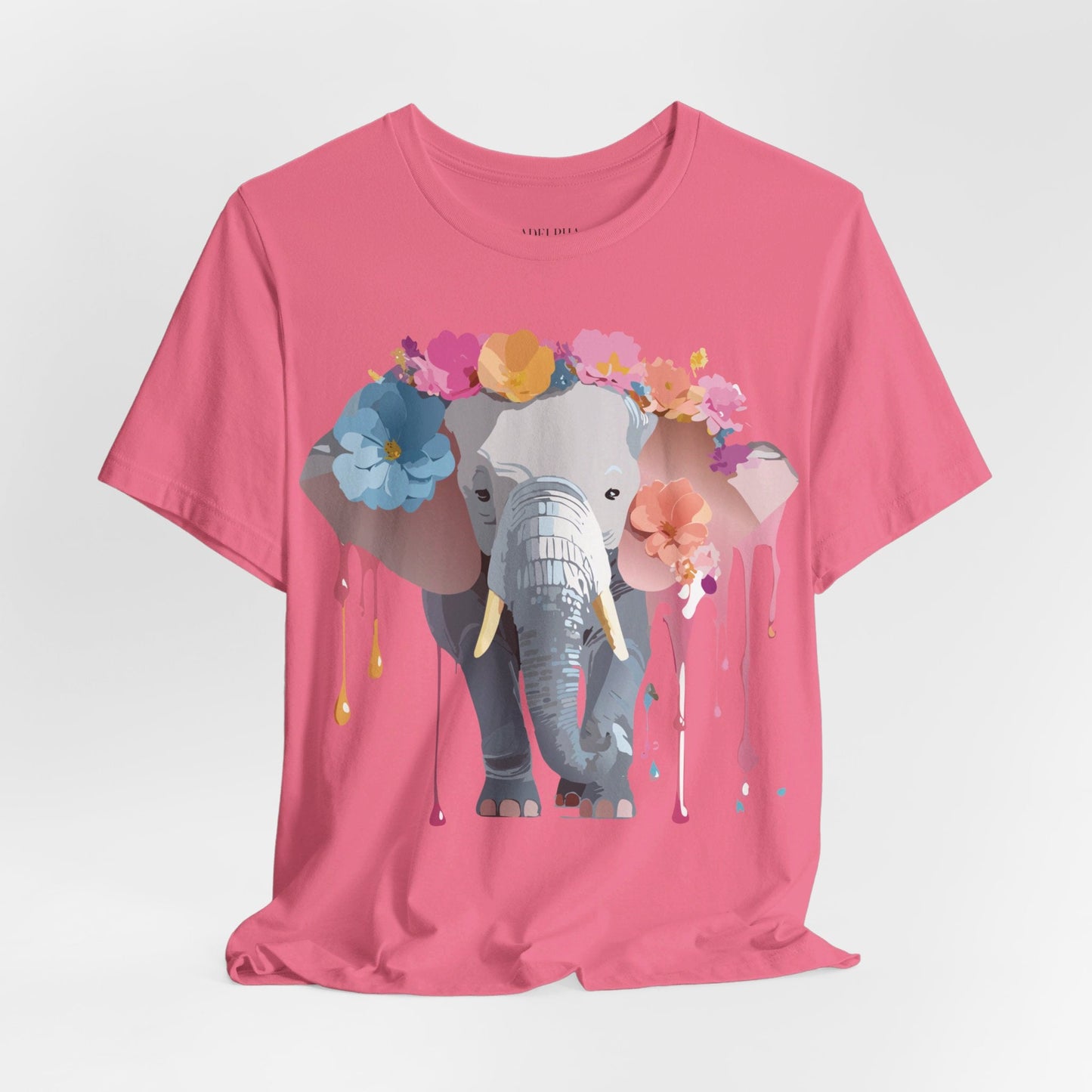 Adelpha Elephant Graphic Tee Unisex Short Sleeve Jersey Shirt With Vintage Artwork