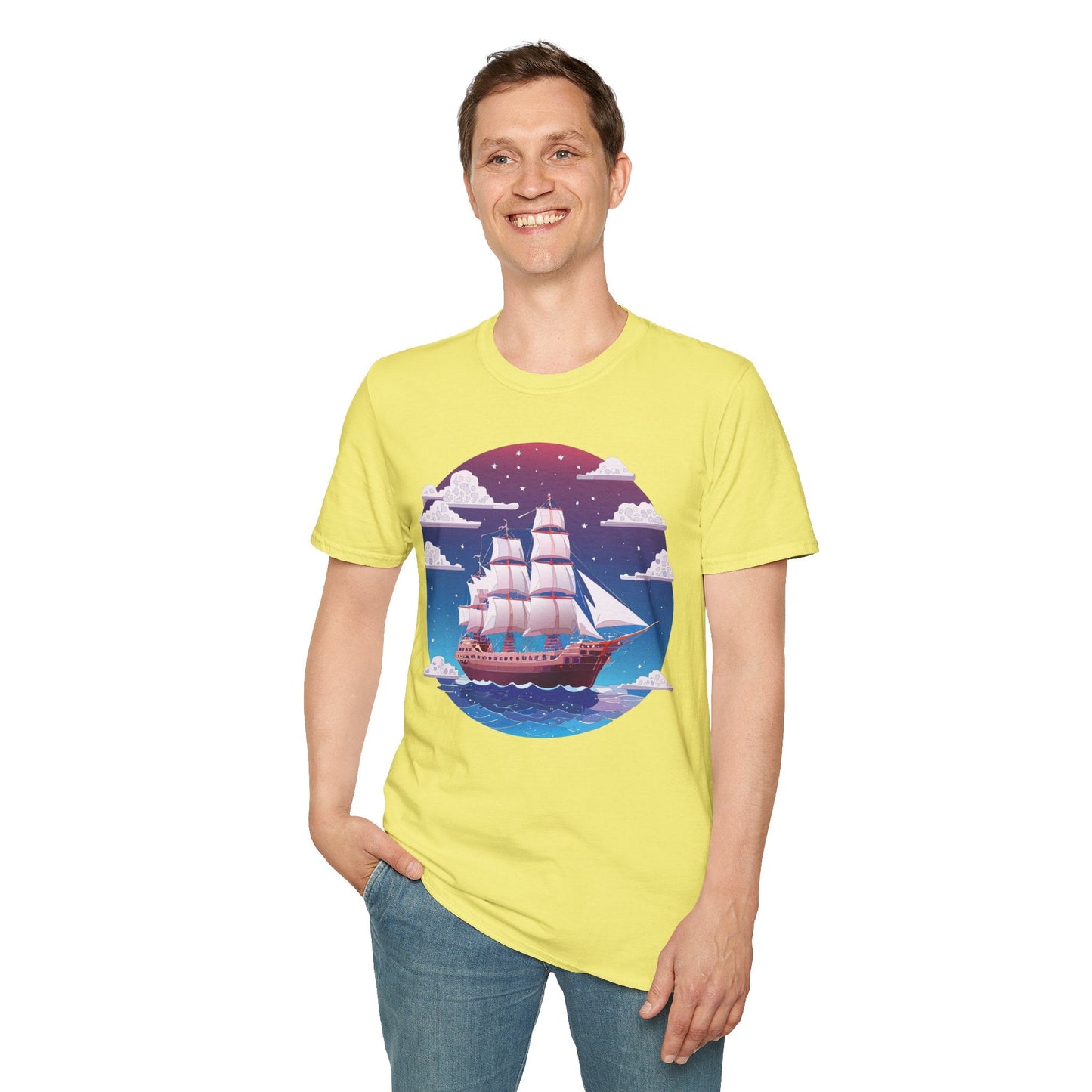 Ship T Shirt Frigate T Shirt Vessel Tee Shirt Unisex Softstyle 100 Percent Ring Spun Cotton