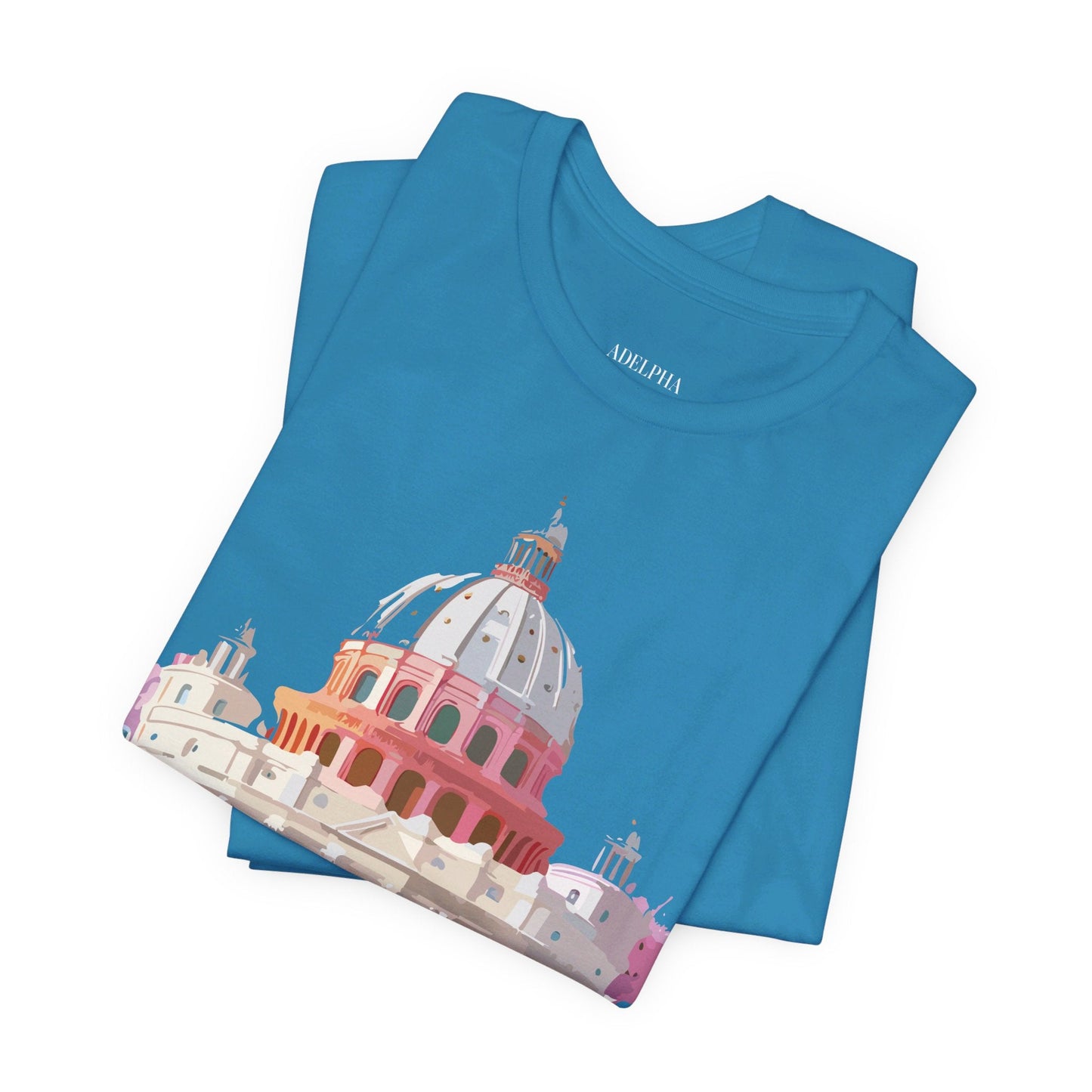 Unisex Graphic Tee With Rome Artwork By Adelpha Vintage Inspired Short Sleeve Shirt