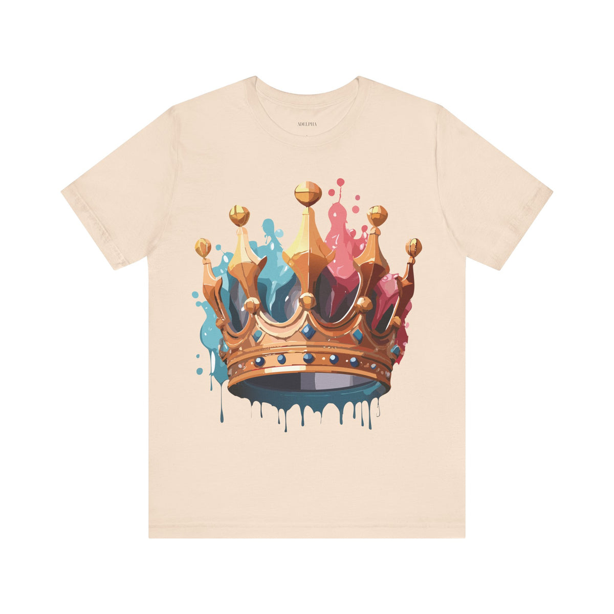 Crown Graphic Unisex Cotton Bella+Canvas Tee with Art Design m18