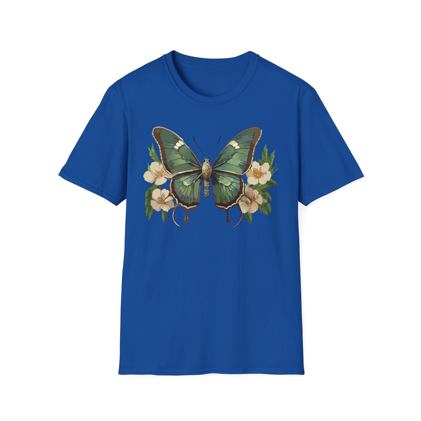 Butterfly Shirt Monarch Style Unisex T Shirt Gildan Softstyle 64000 100 Percent Ring Spun Cotton